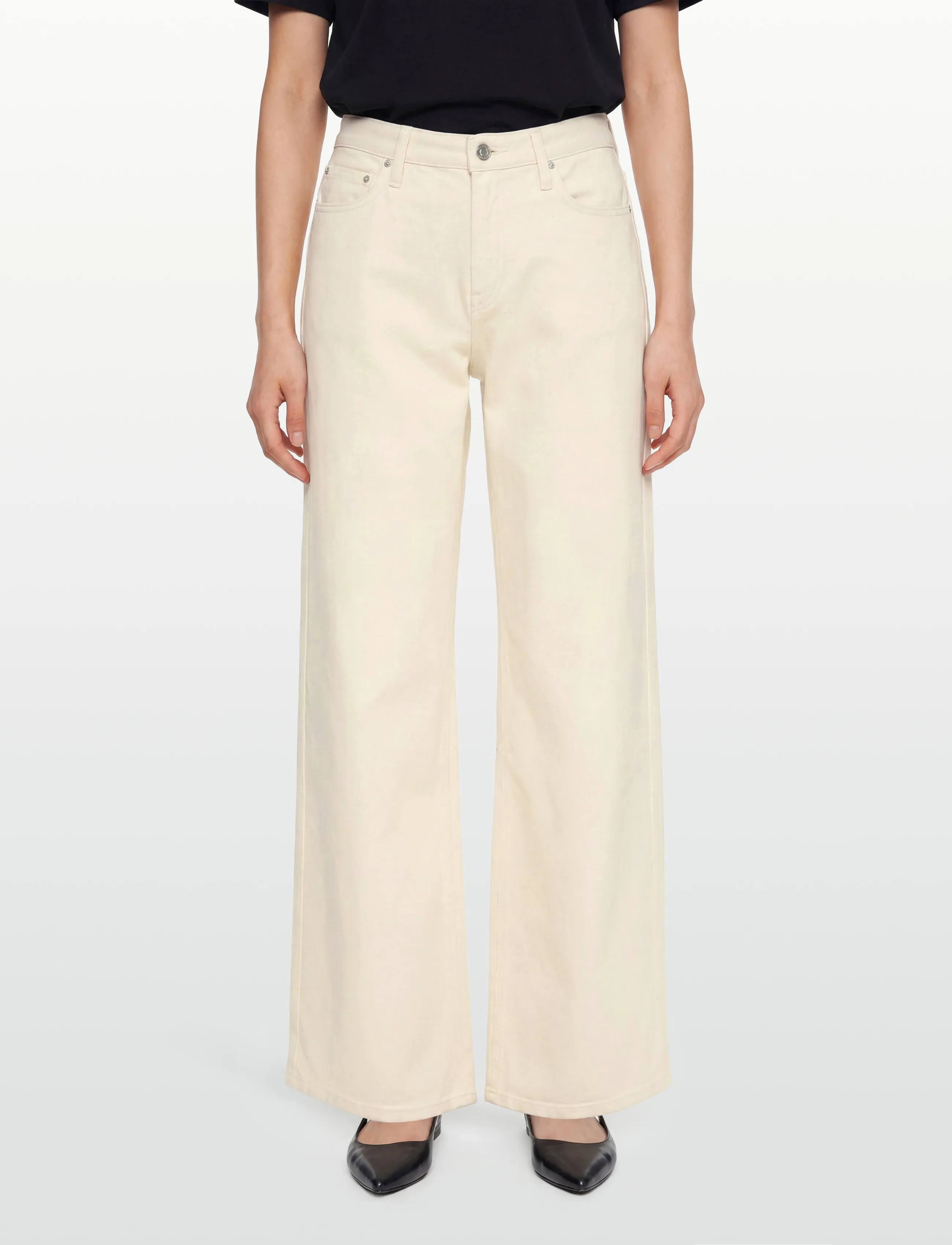 FREE/QUENT - FQNANNA-JEANS - hosen mit weitem bein - moonbeam - 3