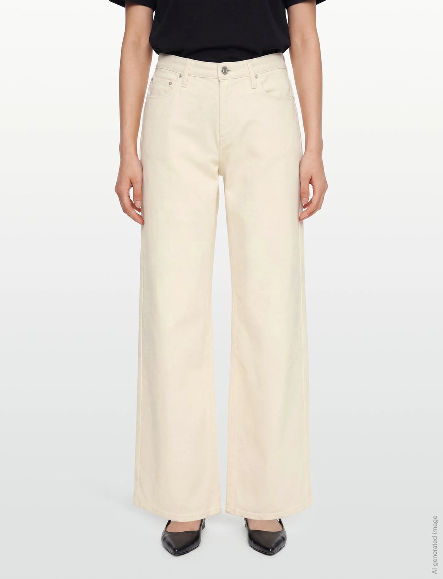 FREE/QUENT - FQNANNA-JEANS - hosen mit weitem bein - moonbeam - 3
