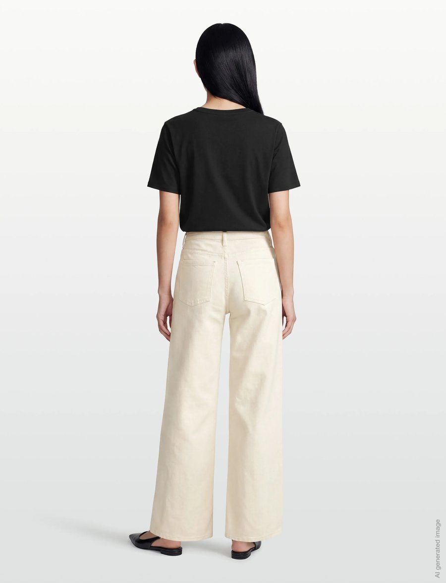 FREE/QUENT - FQNANNA-JEANS - hosen mit weitem bein - moonbeam - 4