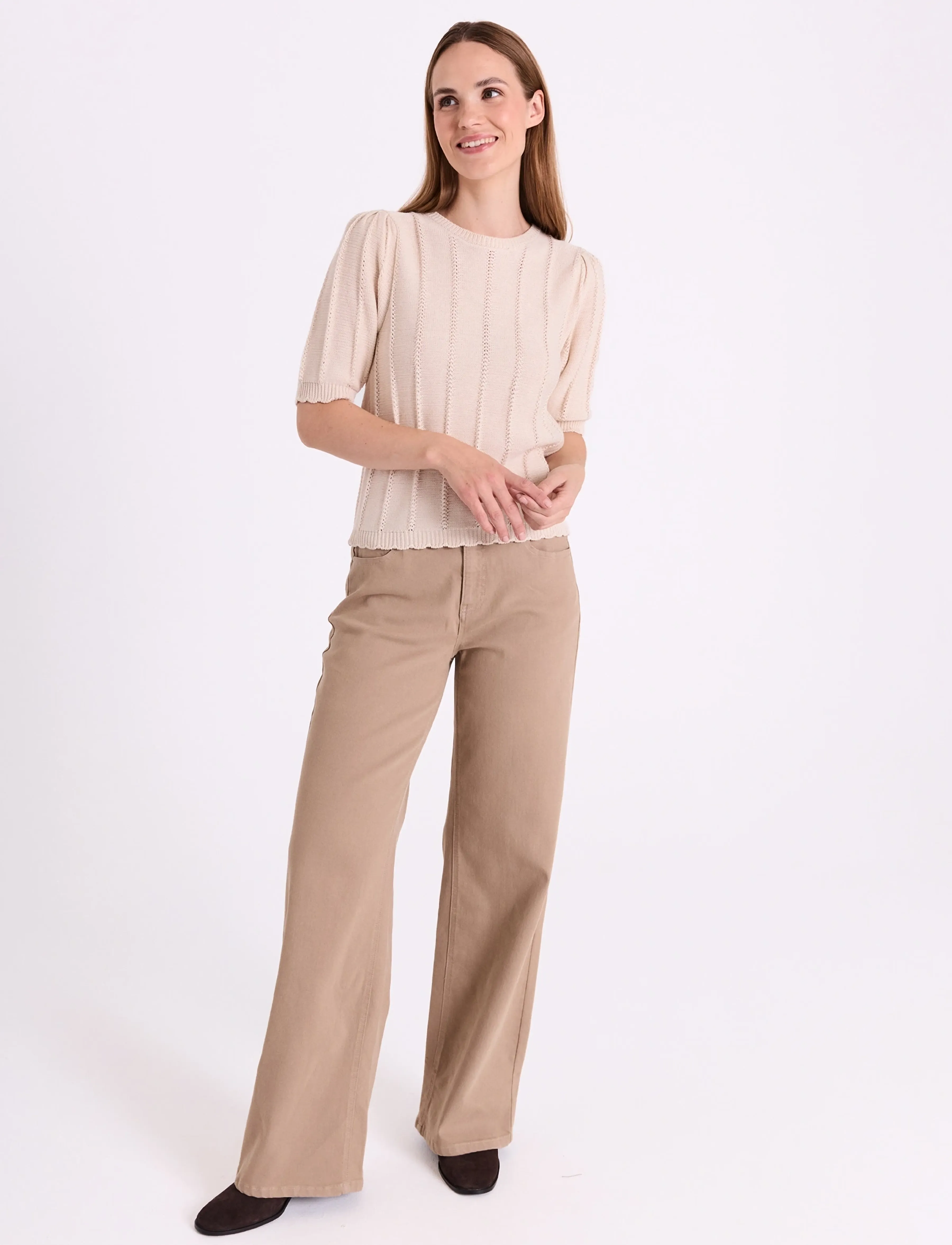 FREE/QUENT FQNANNA-JEANS - Nyheter - SILVER MINK / brown