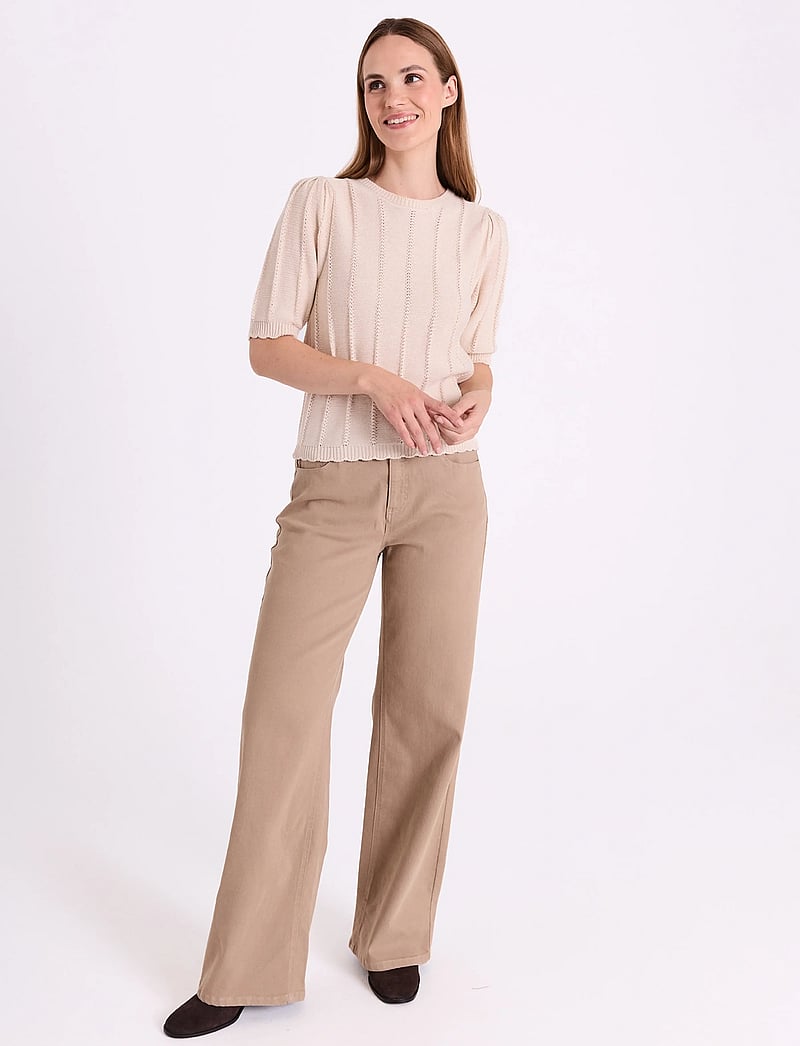 FREE/QUENT - FQNANNA-JEANS - hosen mit weitem bein - silver mink - 0