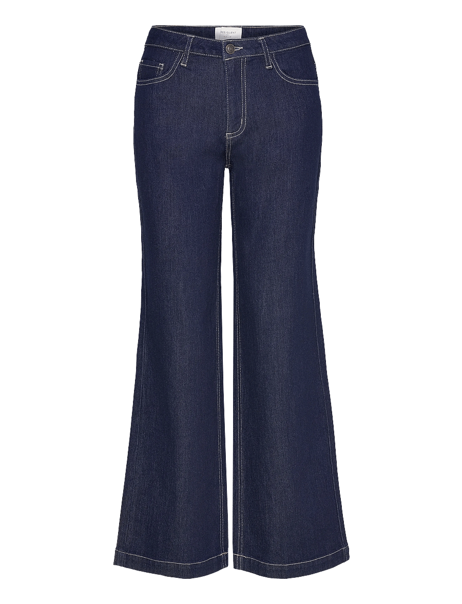 FREE/QUENT - FQLONNI-JEANS - brede jeans - dark blue denim - 1
