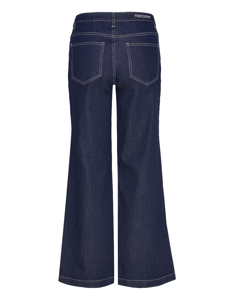 FREE/QUENT - FQLONNI-JEANS - brede jeans - dark blue denim - 2