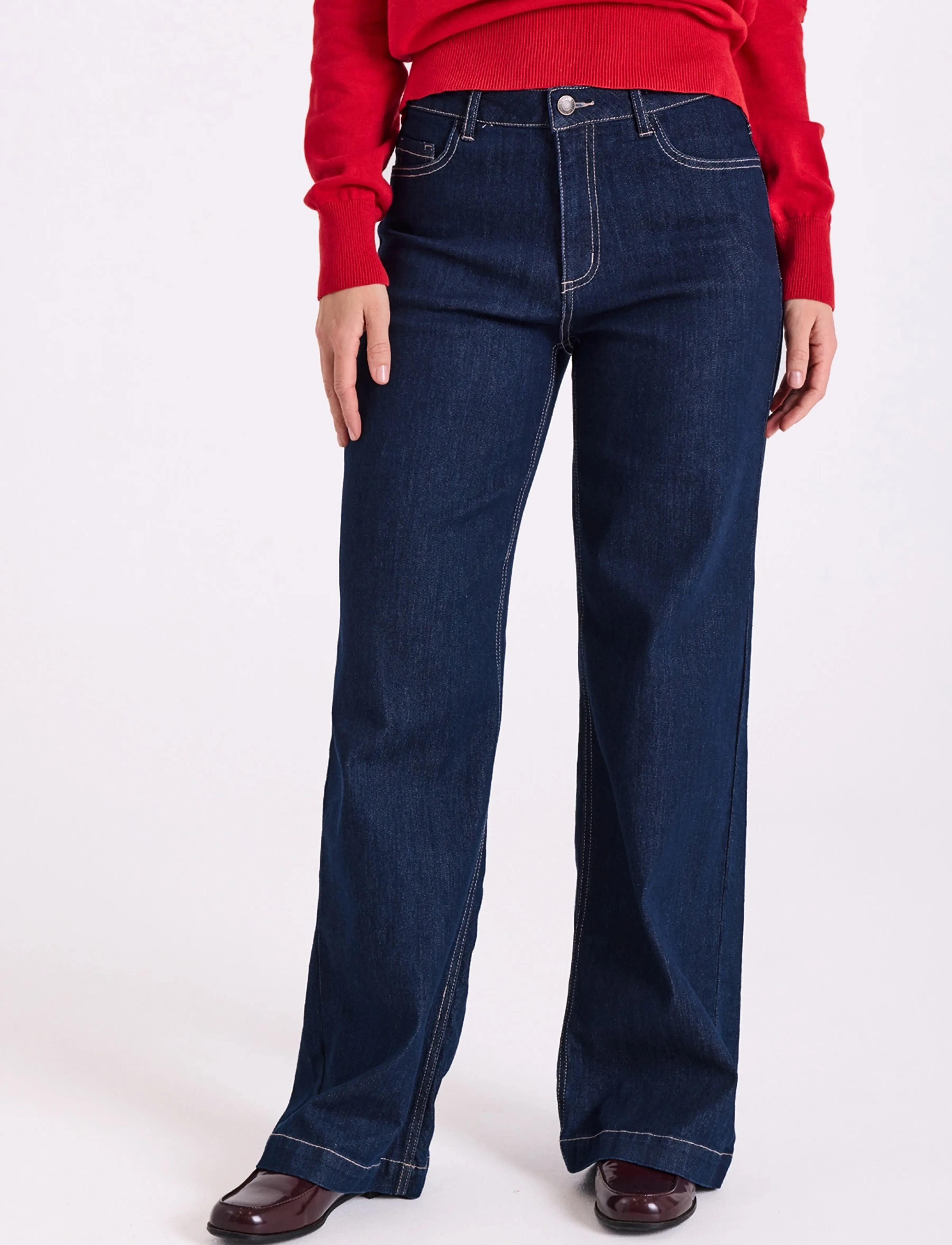 FREE/QUENT FQLONNI-JEANS - Tøj - DARK BLUE  DENIM / navy