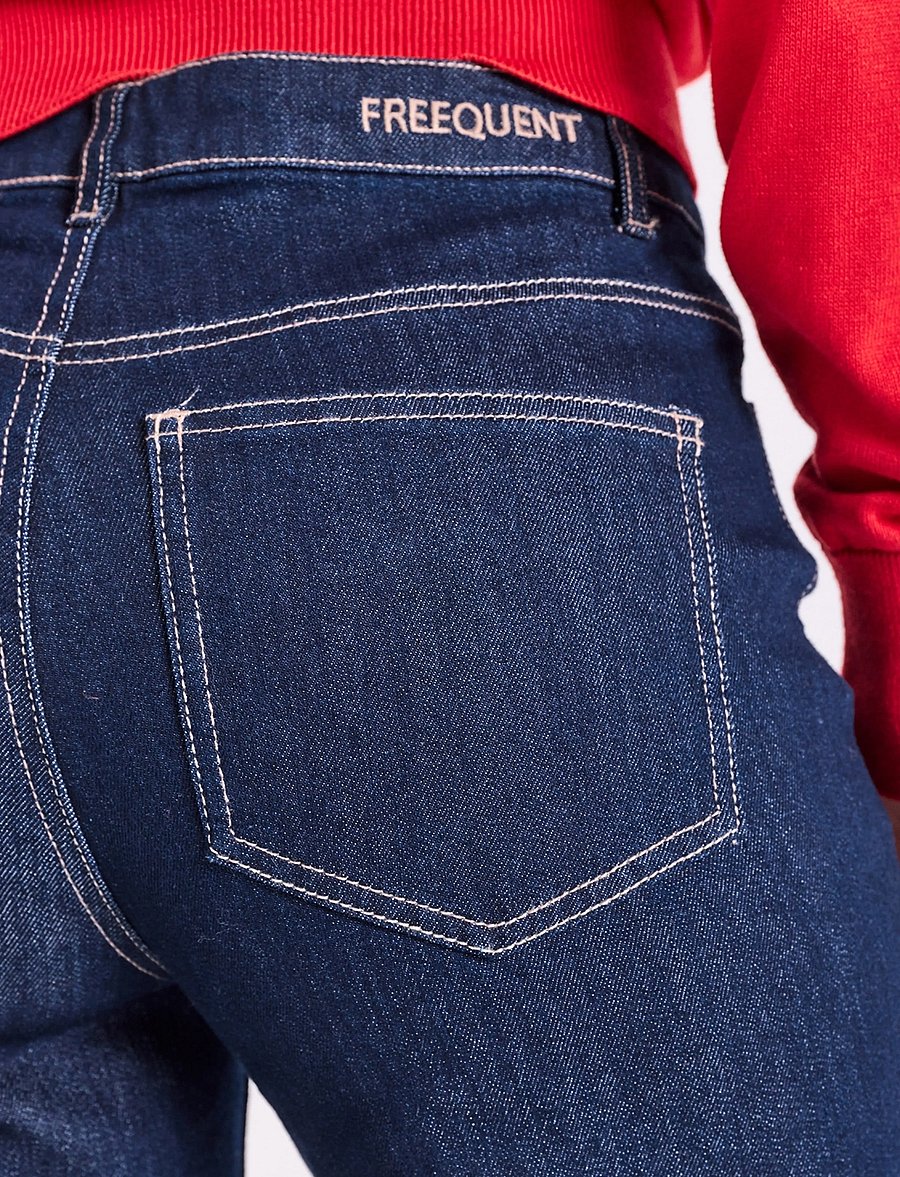 FREE/QUENT - FQLONNI-JEANS - brede jeans - dark blue denim - 3