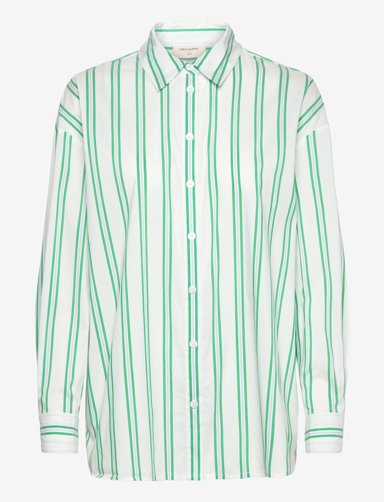 FREE/QUENT - FQFINA-SHIRT - langærmede skjorter - star off-white w. bright green - 1