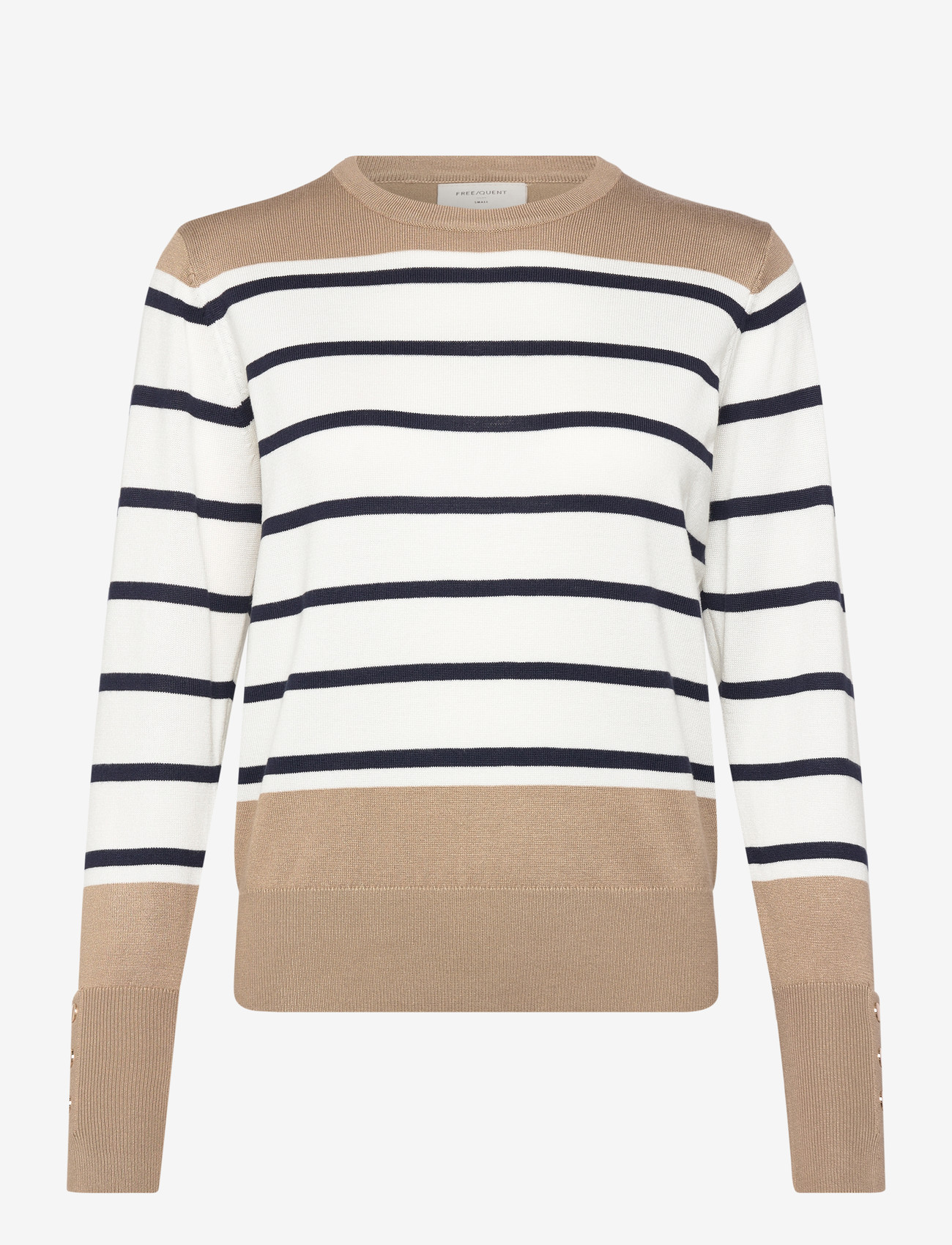 FREE/QUENT - FQKATIE-PULLOVER - laveste priser - silver mink w. star off-white - 1