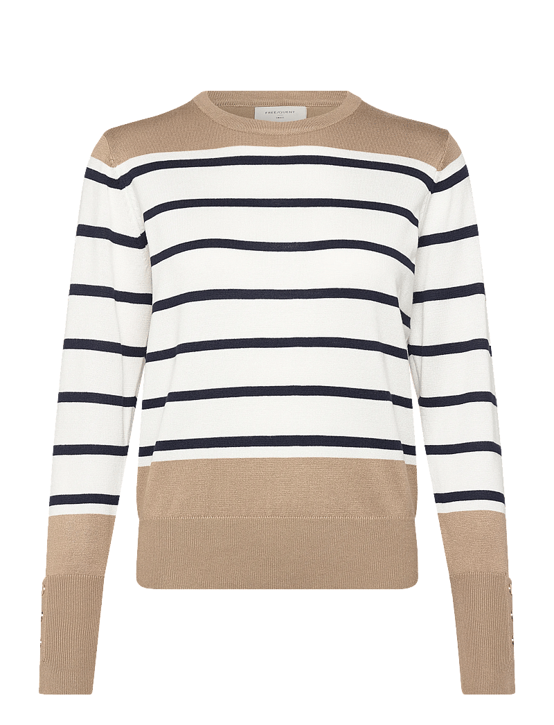 FREE/QUENT - FQKATIE-PULLOVER - pullover - silver mink w. star off-white - 1