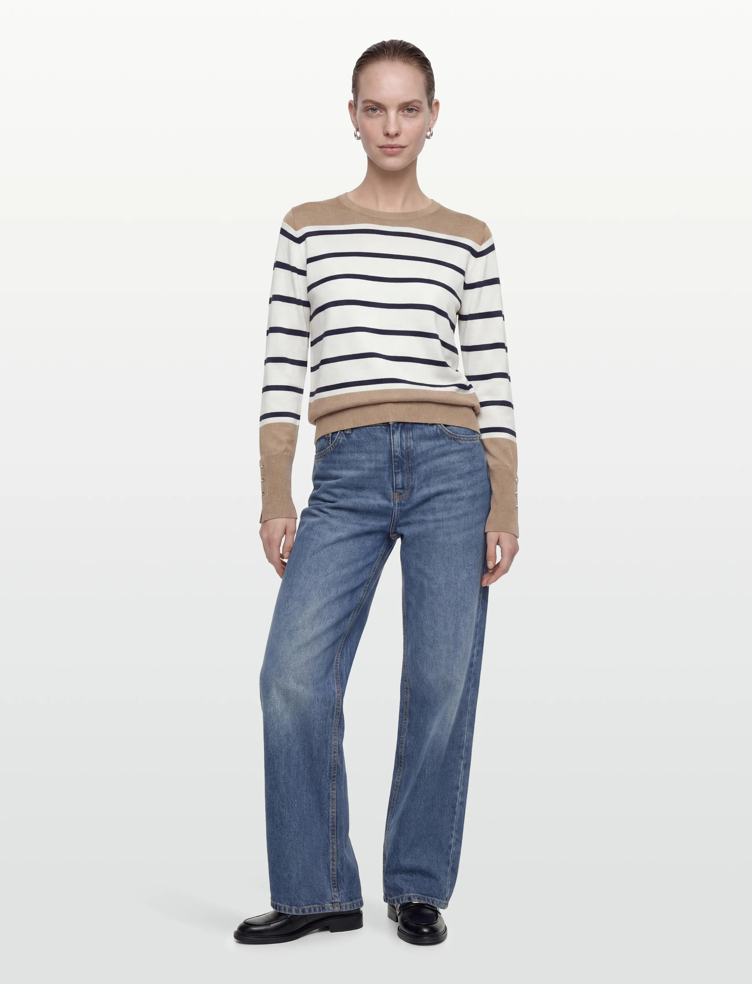 FREE/QUENT - FQKATIE-PULLOVER - pullover - silver mink w. star off-white - 0