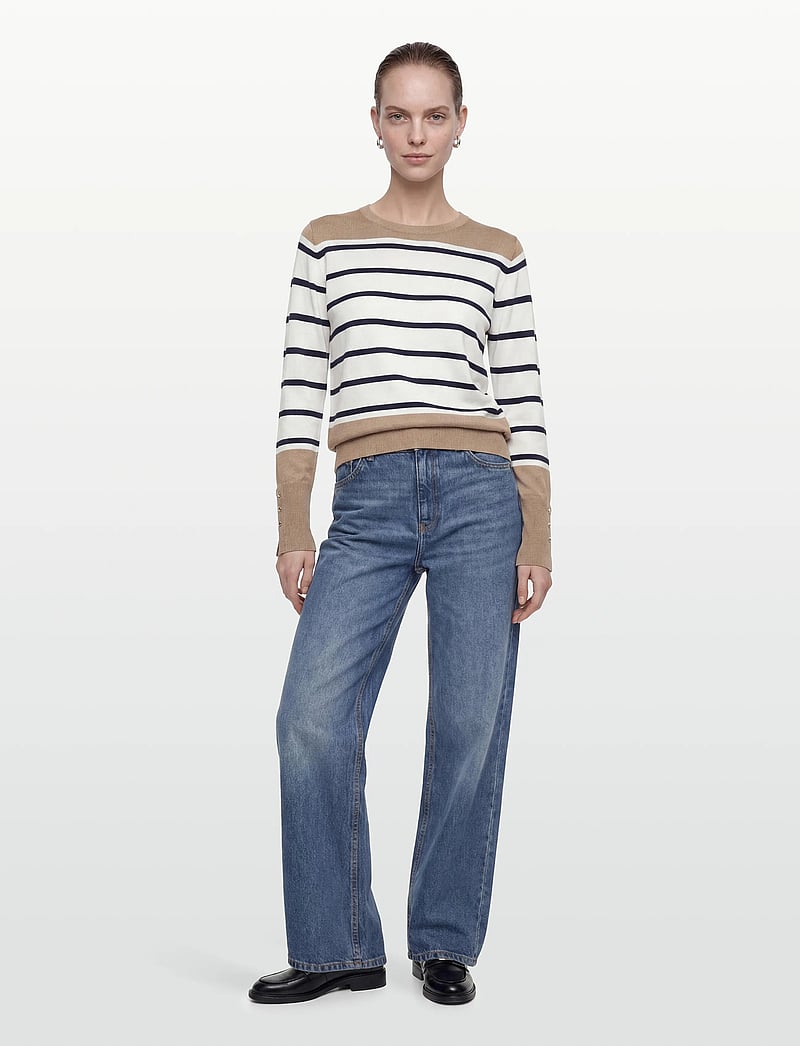 FREE/QUENT - FQKATIE-PULLOVER - pullover - silver mink w. star off-white - 0