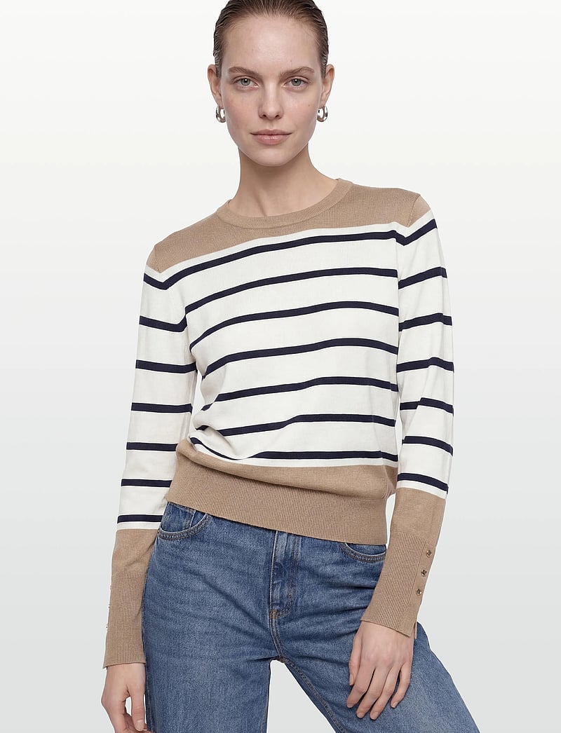 FREE/QUENT - FQKATIE-PULLOVER - pullover - silver mink w. star off-white - 3