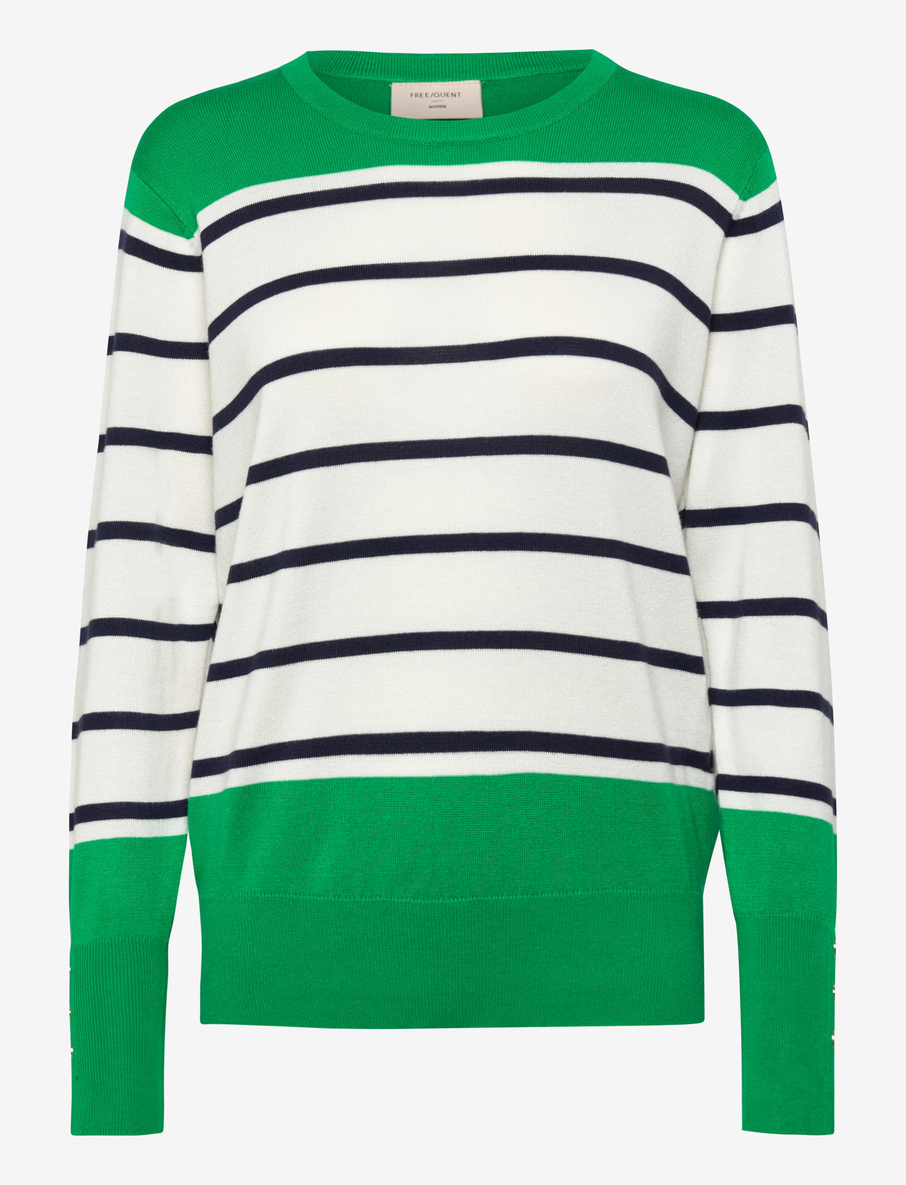 FREE/QUENT - FQKATIE-PULLOVER - striktrøjer - bright green w. star off-white - 0