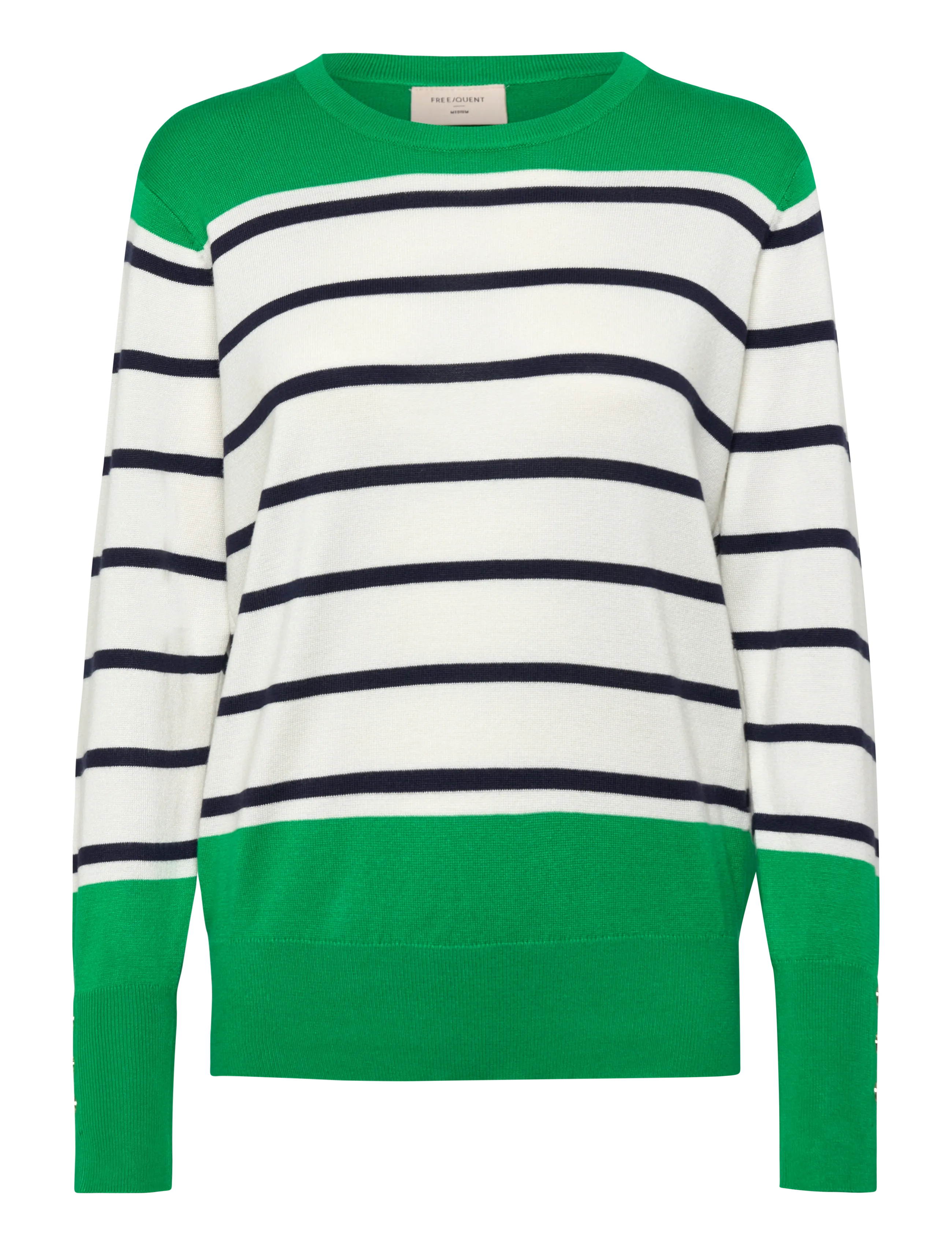 FREE/QUENT FQKATIE-PULLOVER - Vis alt - BRIGHT GREEN W. STAR OFF-WHITE / multi