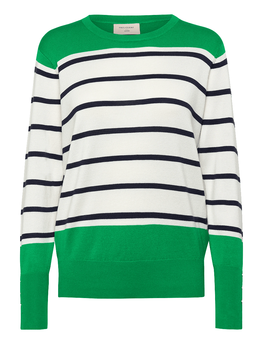 FREE/QUENT - FQKATIE-PULLOVER - pullover - bright green w. star off-white - 0