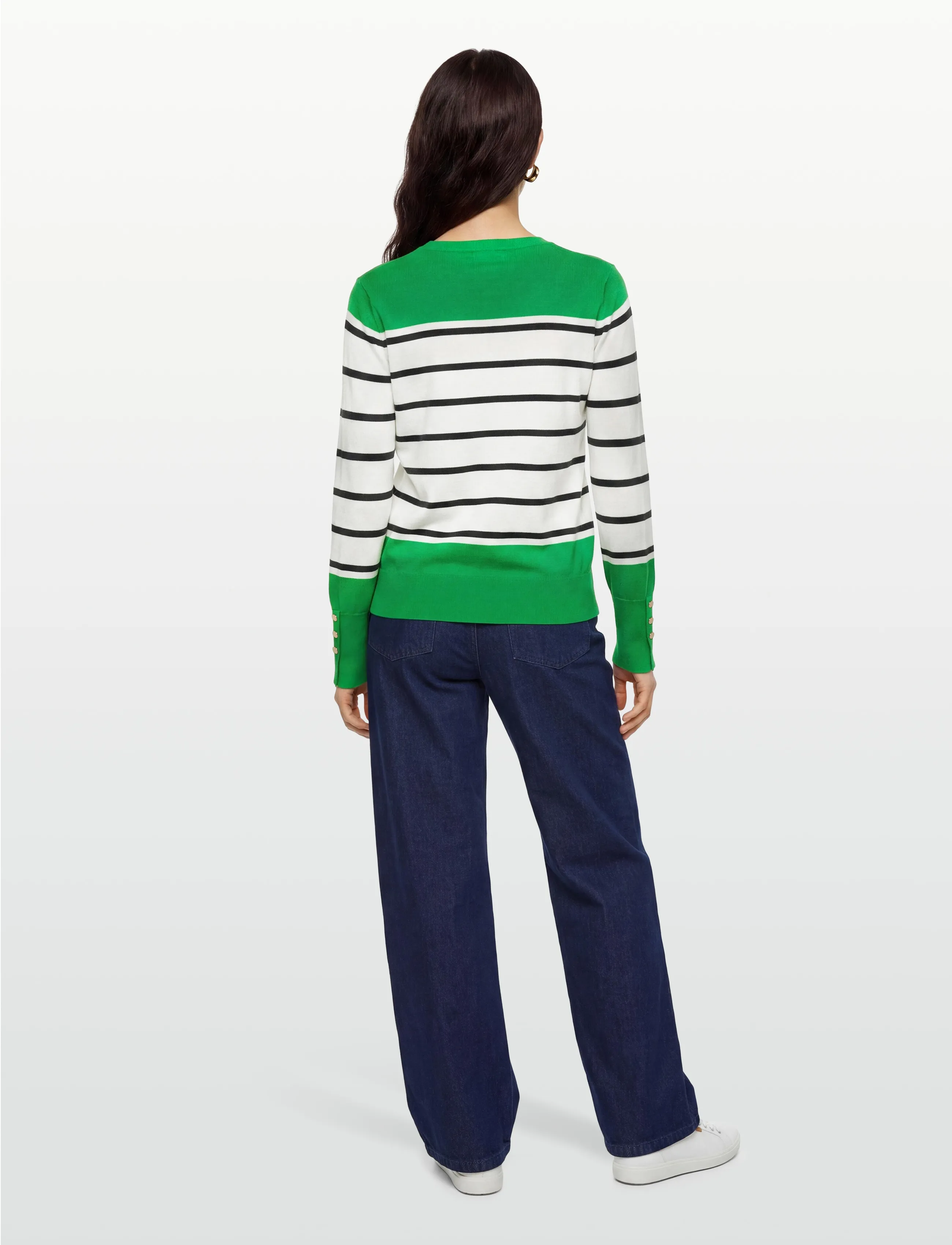 FREE/QUENT - FQKATIE-PULLOVER - pullover - bright green w. star off-white - 4