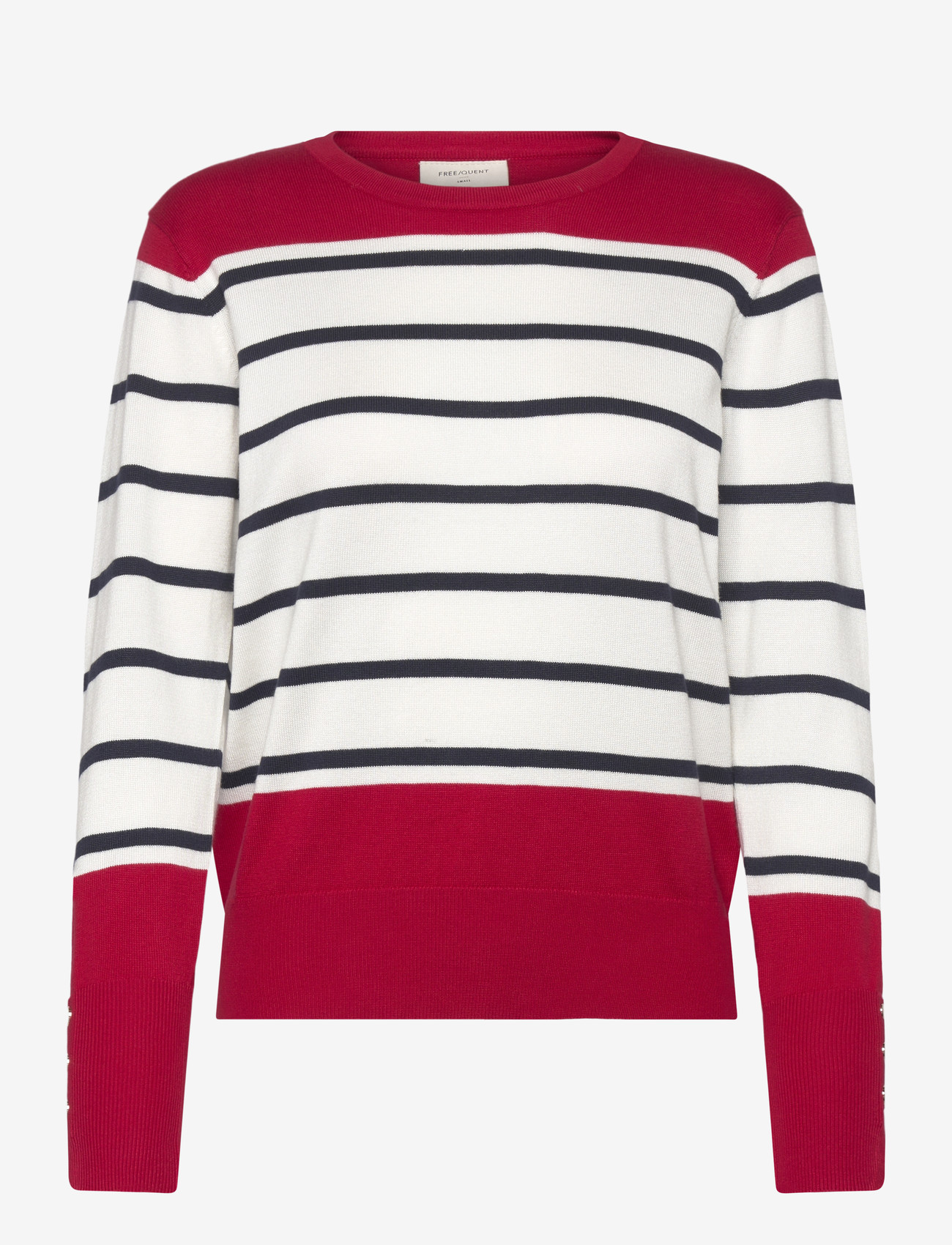 FREE/QUENT - FQKATIE-PULLOVER - džemprid - true red w. star off-white - 0