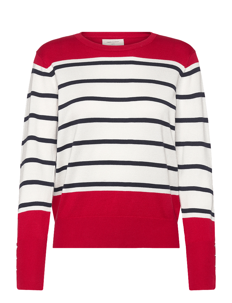 FREE/QUENT - FQKATIE-PULLOVER - pullover - true red w. star off-white - 0