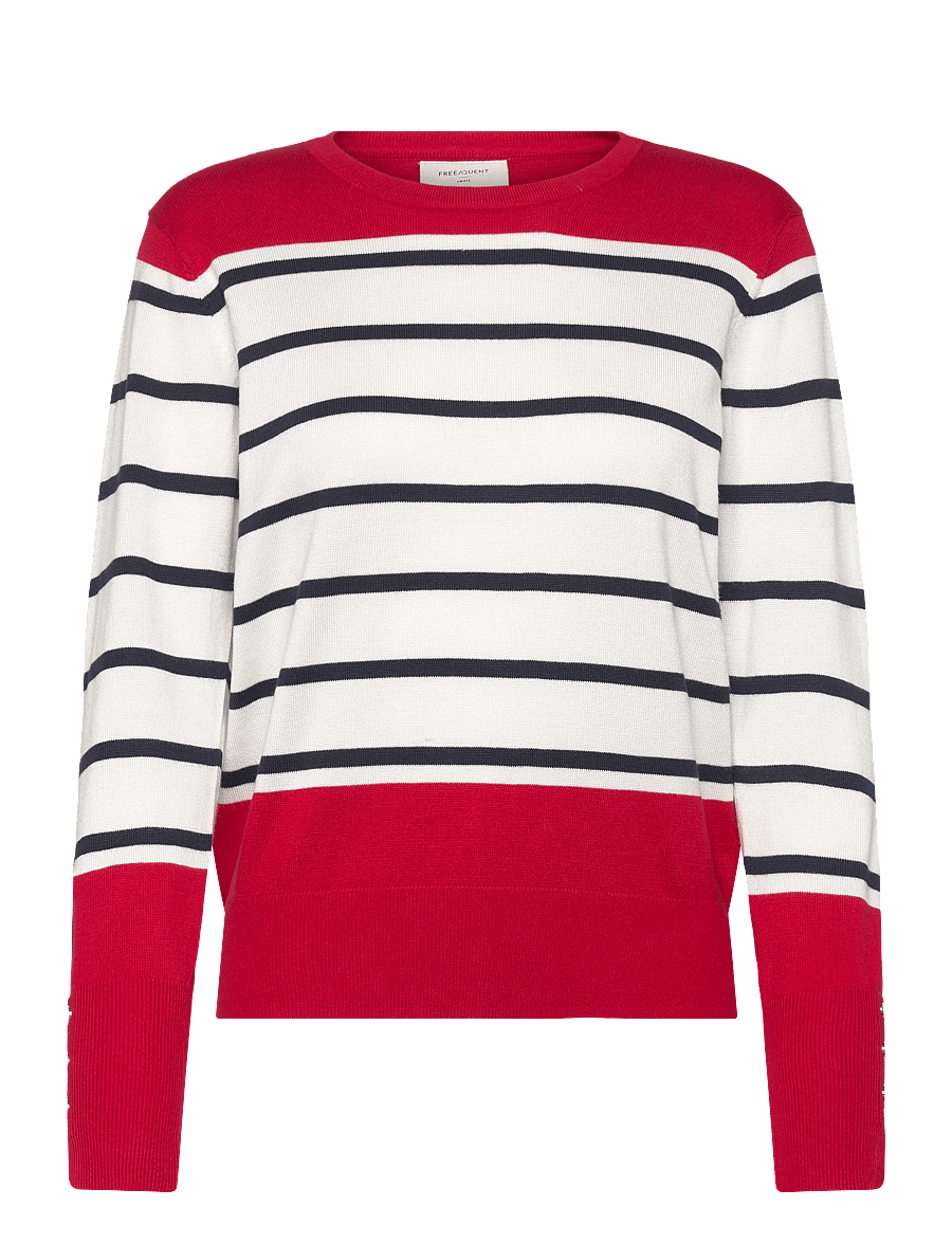 FREE/QUENT - FQKATIE-PULLOVER - pullover - true red w. star off-white - 0