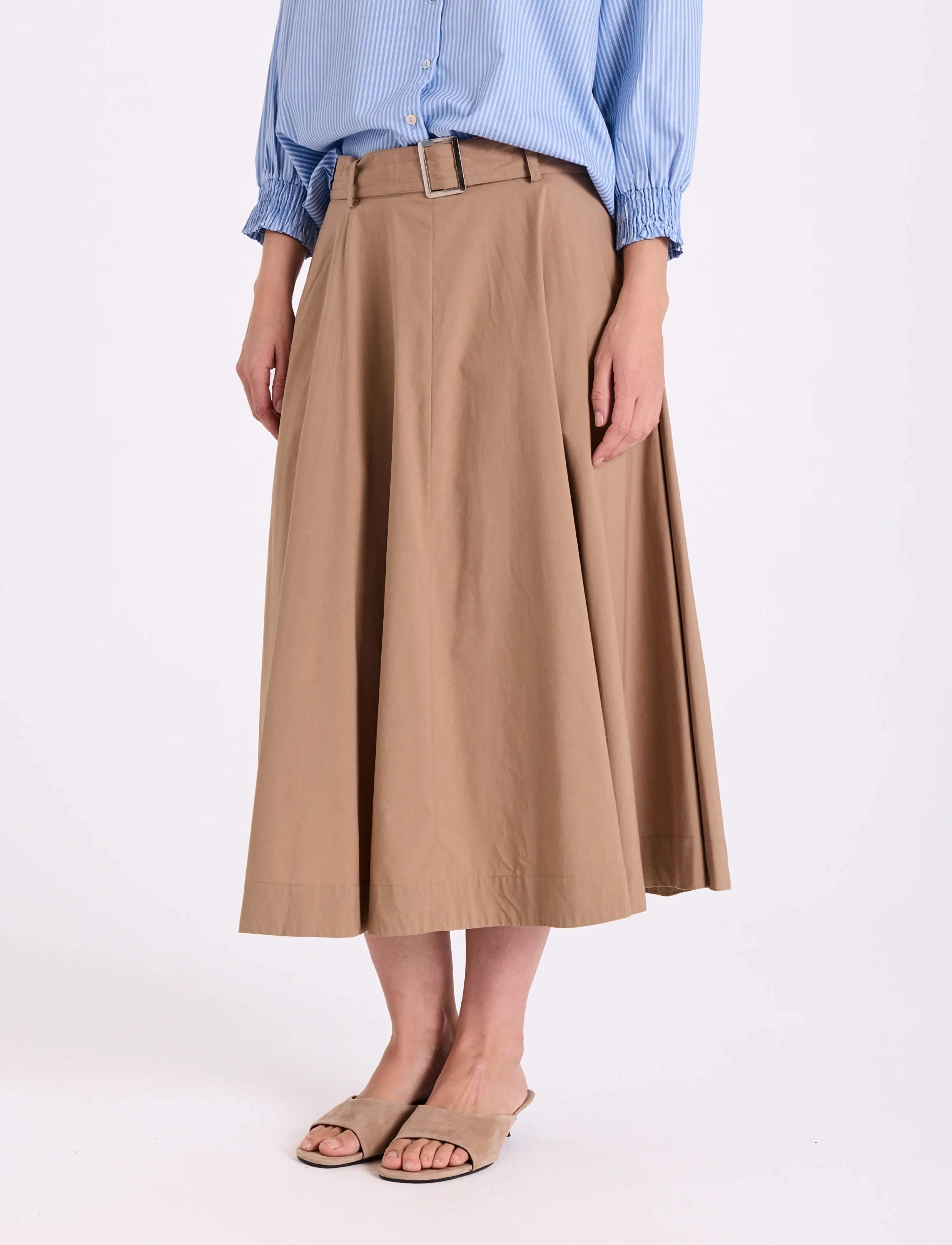 FREE/QUENT - FQERICA-SKIRT - midi-röcke - silver mink - 3