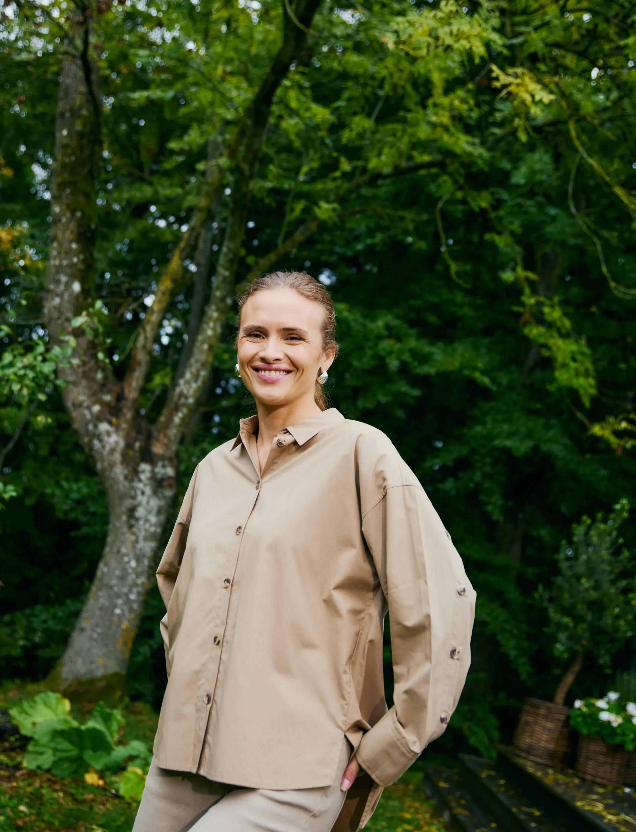 FREE/QUENT FQERICA-SHIRT - Särgid - SILVER MINK / brown