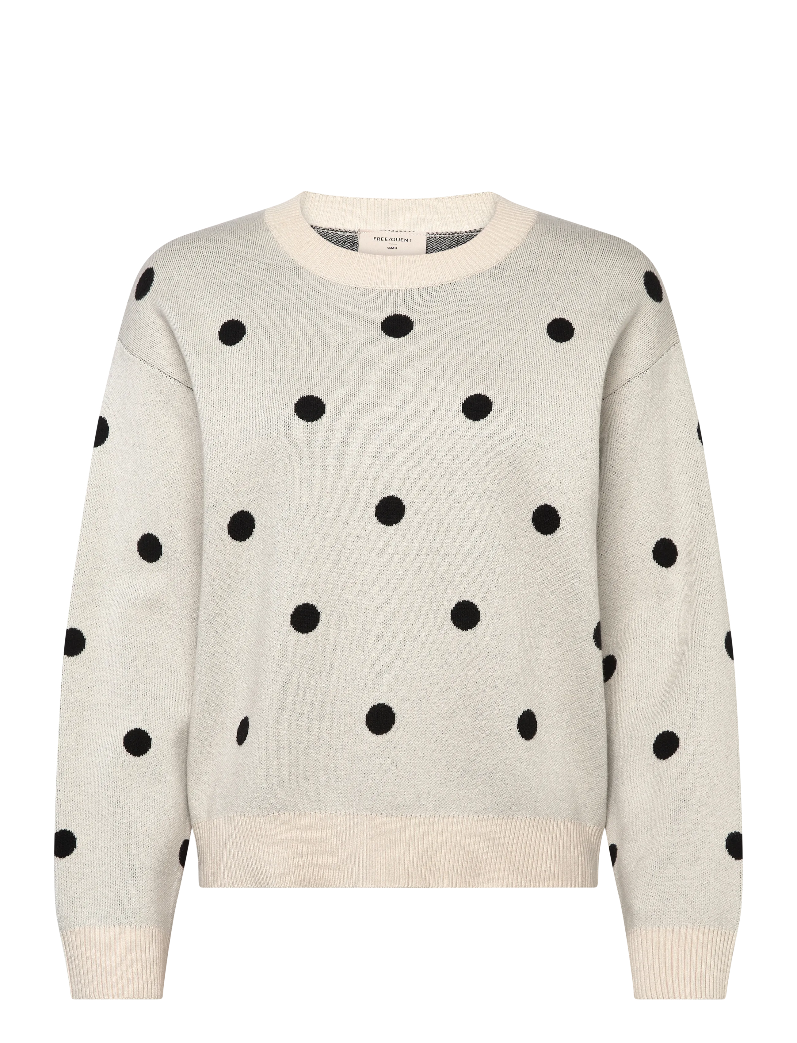 FREE/QUENT FQFLOW-PULLOVER - Transitional Layering - MOONBEAM W. BLACK / white