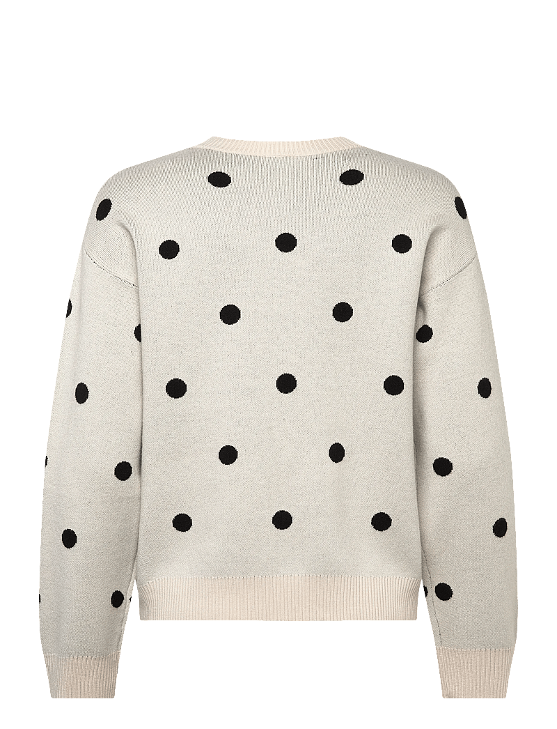 FREE/QUENT - FQFLOW-PULLOVER - striktrøjer - moonbeam w. black - 2