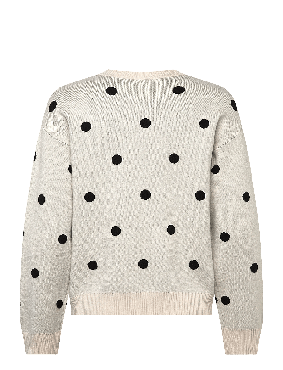 FREE/QUENT - FQFLOW-PULLOVER - striktrøjer - moonbeam w. black - 2