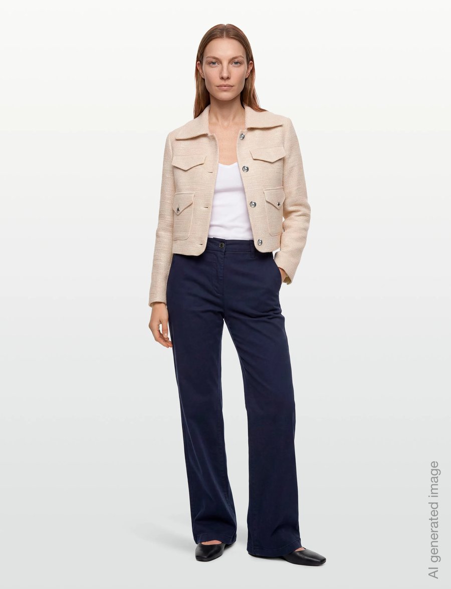 FREE/QUENT - FQISADORA-PANTS - flare bukser - navy blazer - 0
