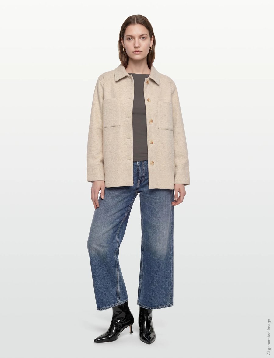 FREE/QUENT - FQYANNIK-JACKET - vestes utilitaires - moonbeam melange - 0