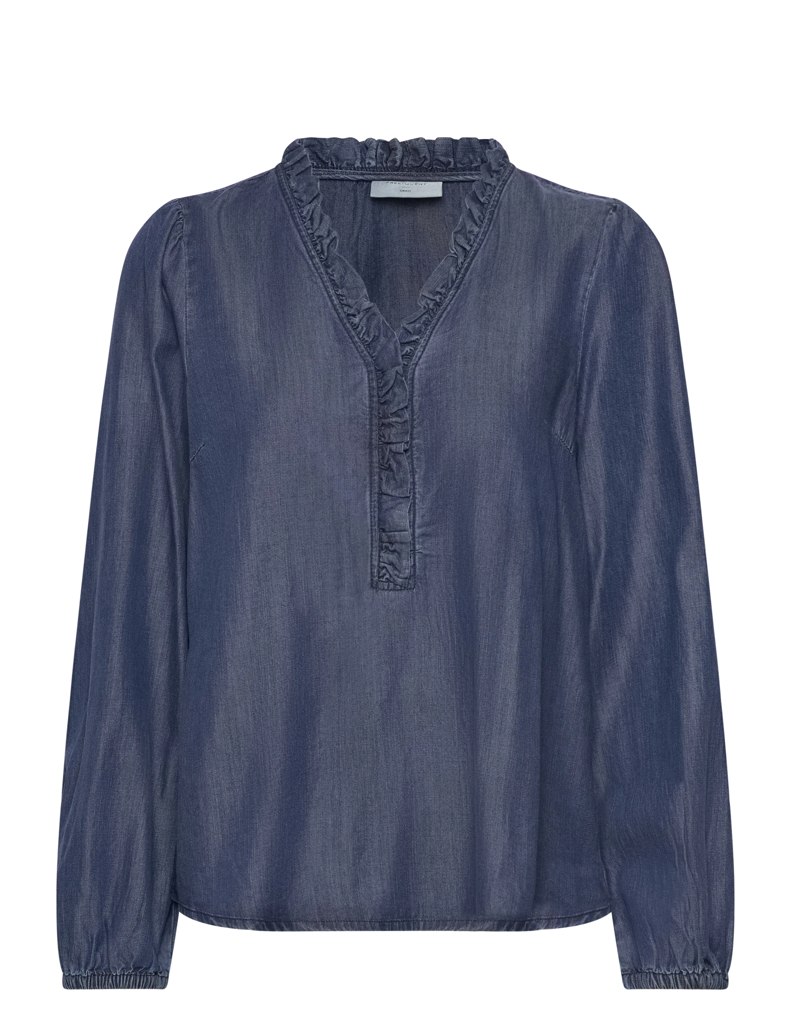 FREE/QUENT FQWILKE-BLOUSE - Transitional Layering - MEDIUM BLUE DENIM / navy
