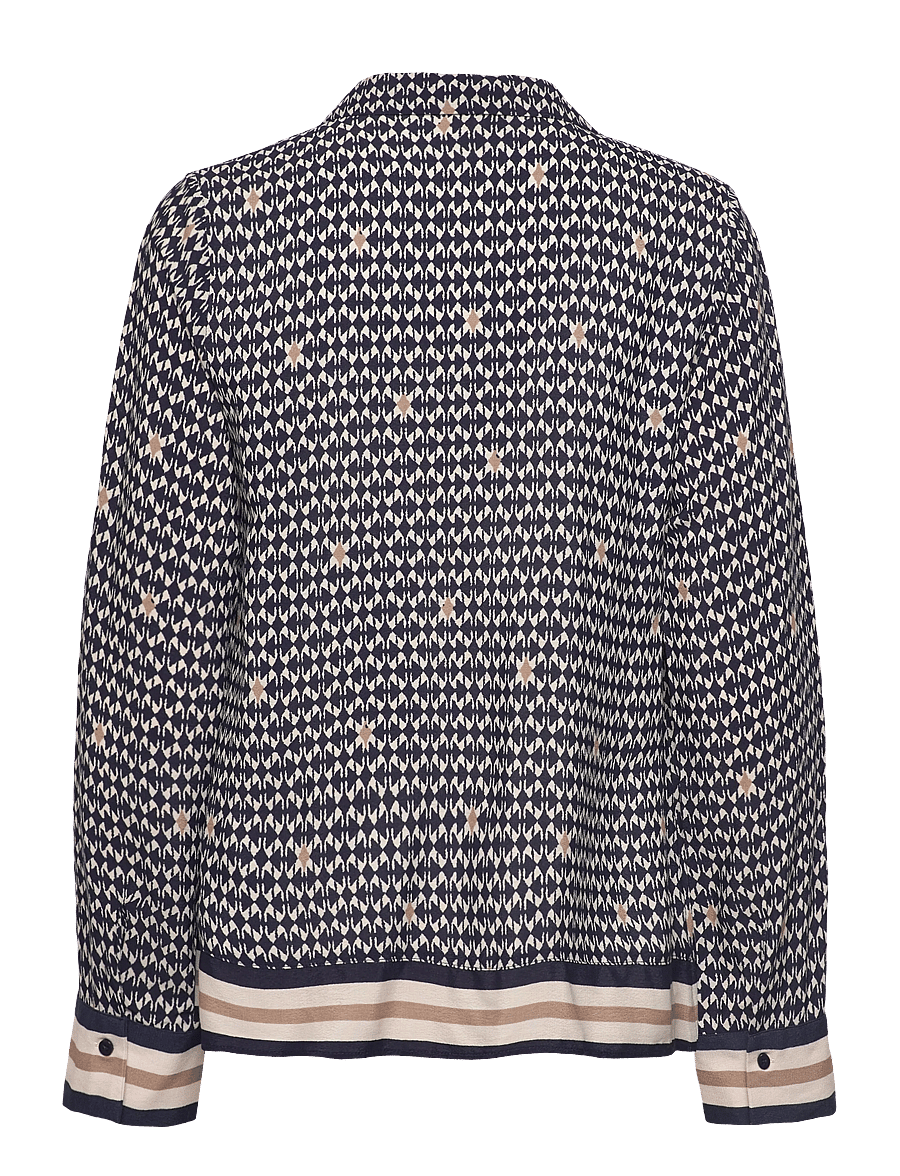 FREE/QUENT - FQNISA-BLOUSE - long sleeved blouses - navy blazer w. moonbeam - 2