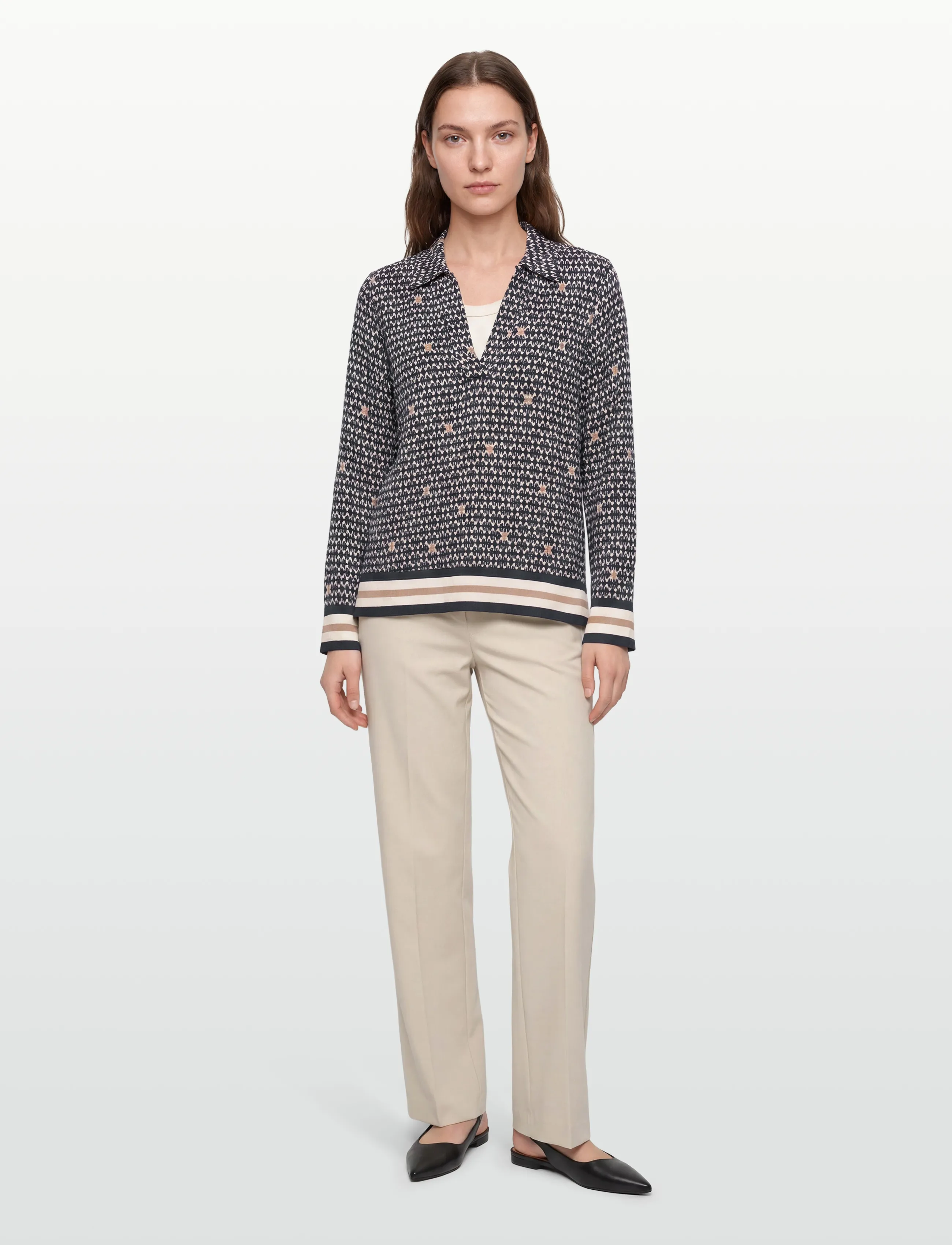 FREE/QUENT FQNISA-BLOUSE - Blusen - NAVY BLAZER W. MOONBEAM / multi