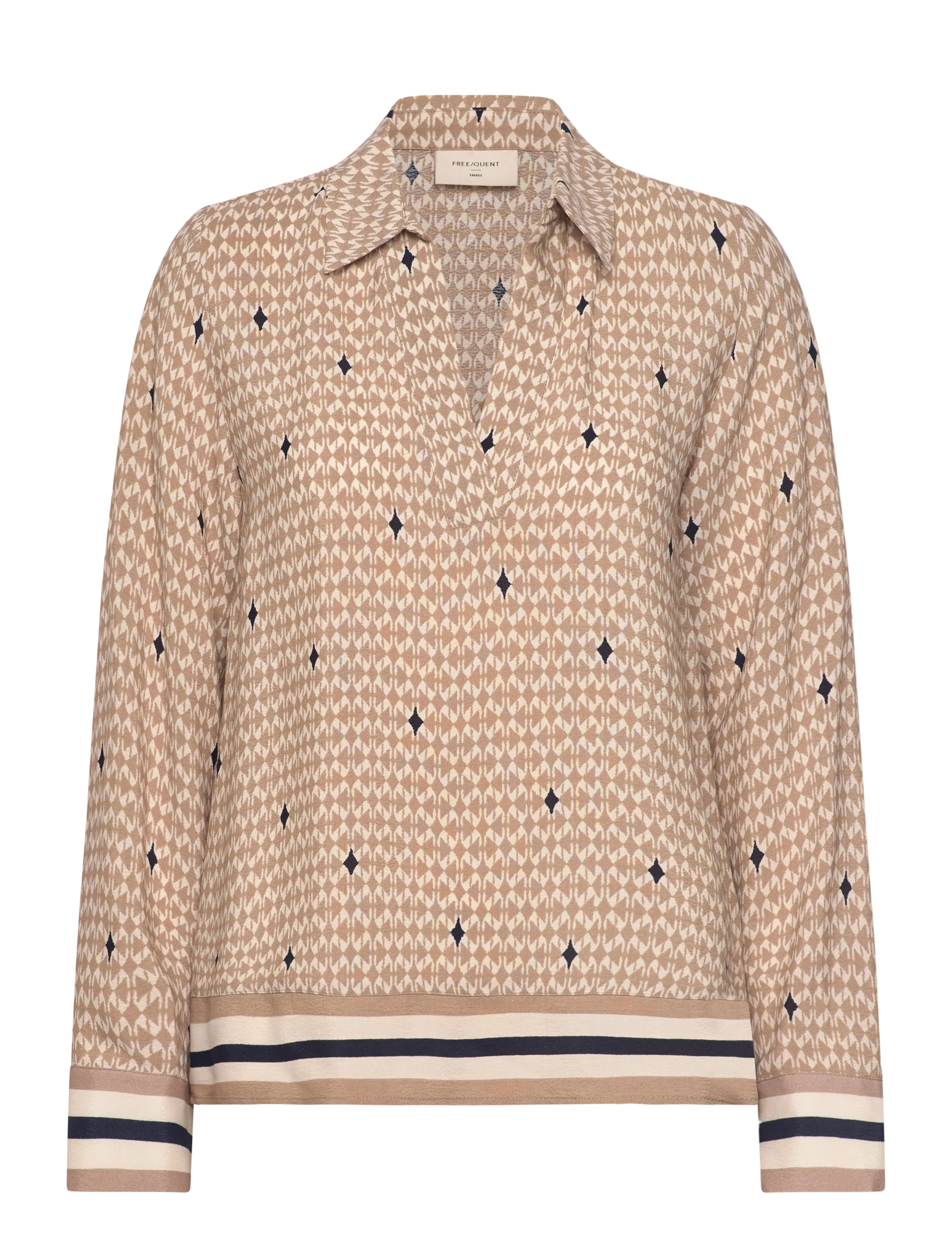 FREE/QUENT FQNISA-BLOUSE - FREE|QUENT - SILVER MINK W. MOONBEAM / multi