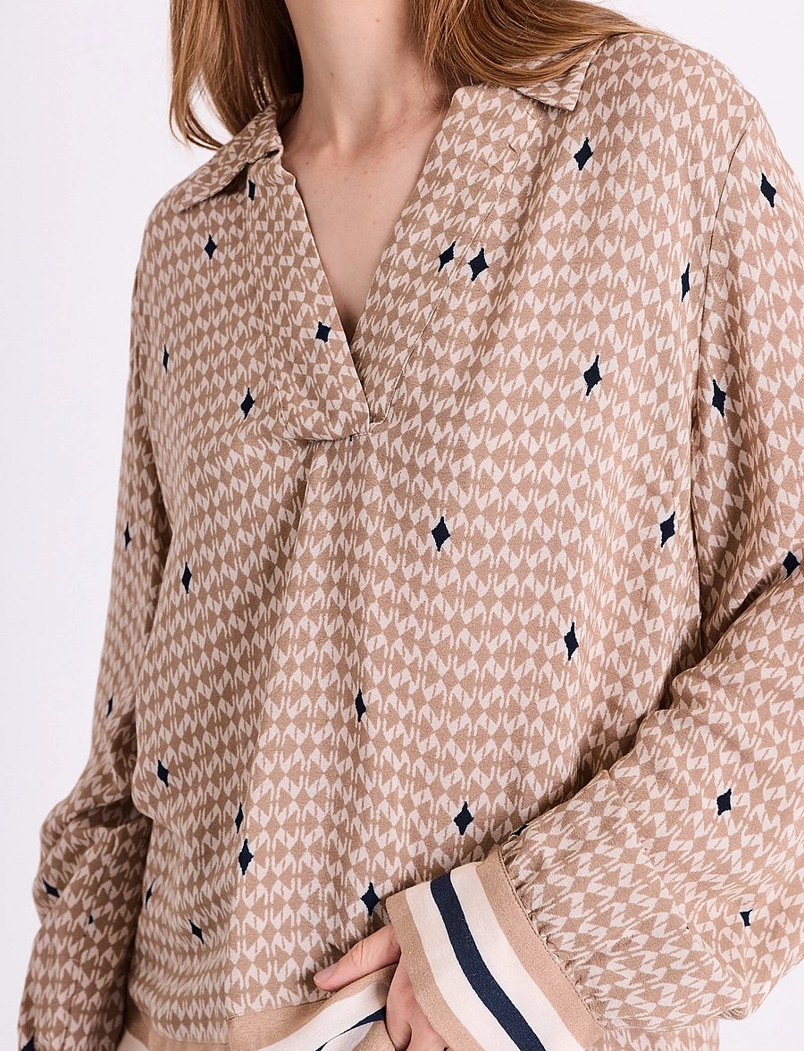 FREE/QUENT - FQNISA-BLOUSE - langærmede bluser - silver mink w. moonbeam - 3