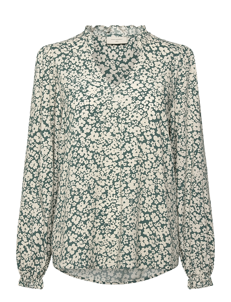 FREE/QUENT - FQADNEY-BLOUSE - langærmede bluser - dark forest w. moonbeam - 1