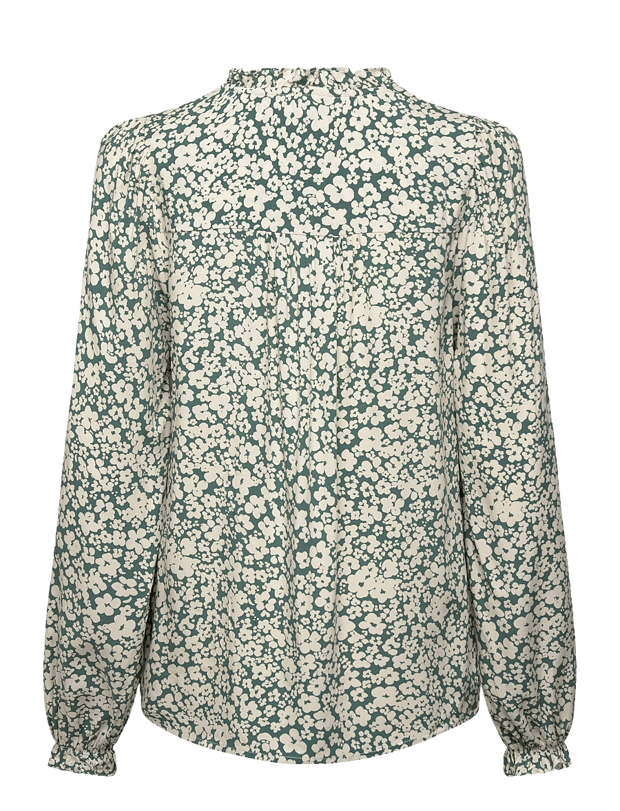 FREE/QUENT - FQADNEY-BLOUSE - langärmelige blusen - dark forest w. moonbeam - 2