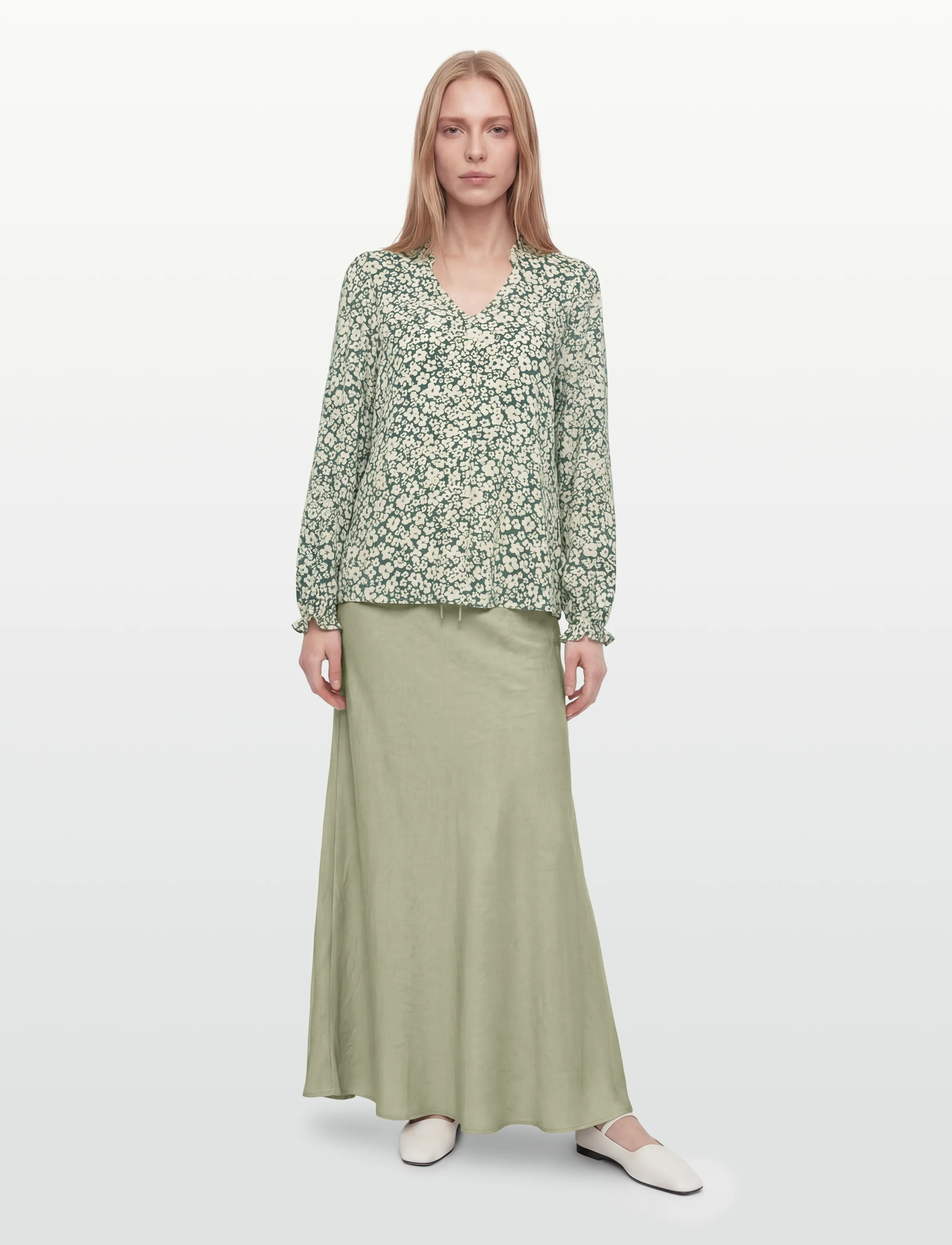 FREE/QUENT FQADNEY-BLOUSE - Langärmlige blusen - DARK FOREST W. MOONBEAM / multi