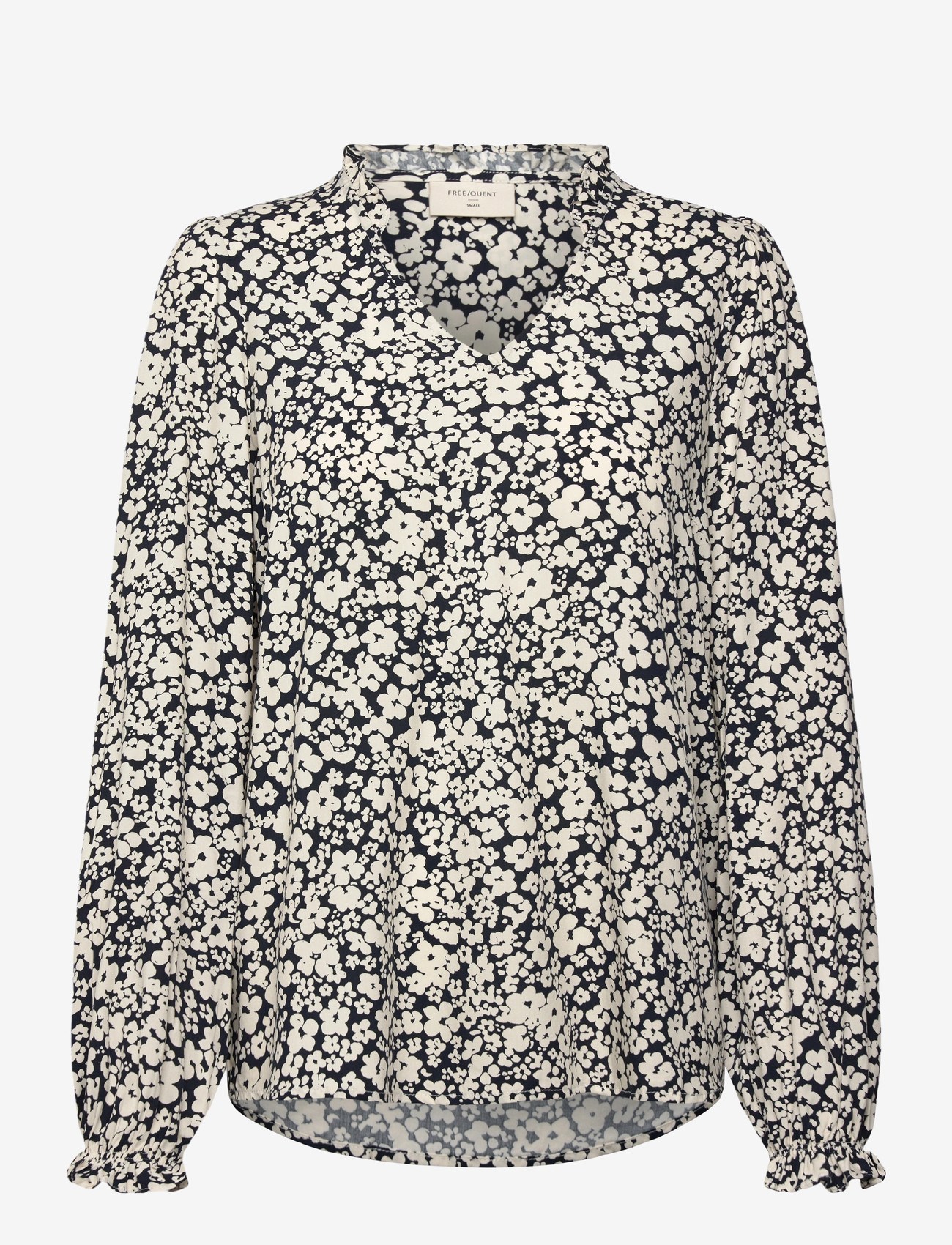 FREE/QUENT - FQADNEY-BLOUSE - långärmade blusar - navy blazer w. moonbeam - 0