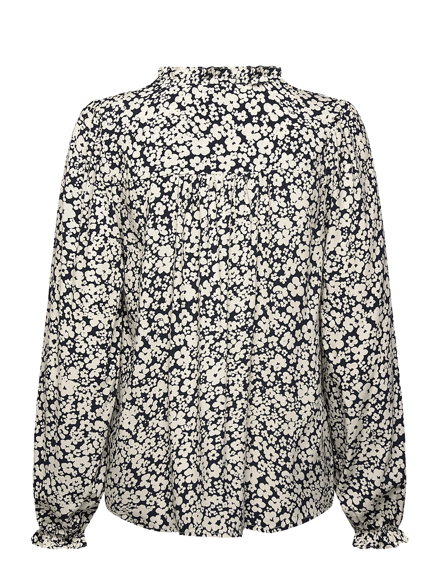 FREE/QUENT - FQADNEY-BLOUSE - long sleeved blouses - navy blazer w. moonbeam - 2