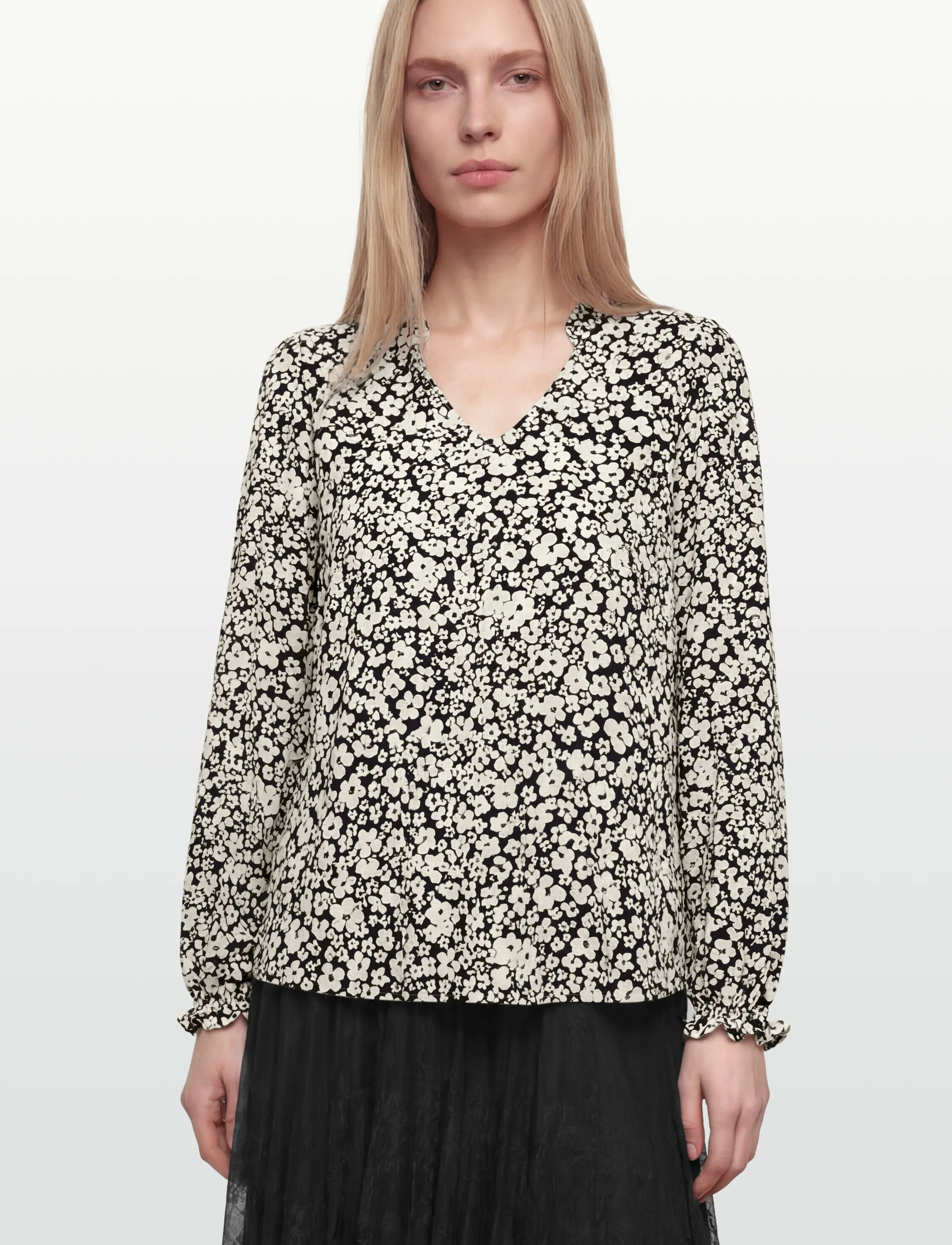 FREE/QUENT - FQADNEY-BLOUSE - long sleeved blouses - navy blazer w. moonbeam - 3