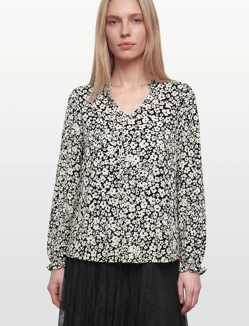 FREE/QUENT - FQADNEY-BLOUSE - langærmede bluser - navy blazer w. moonbeam - 3
