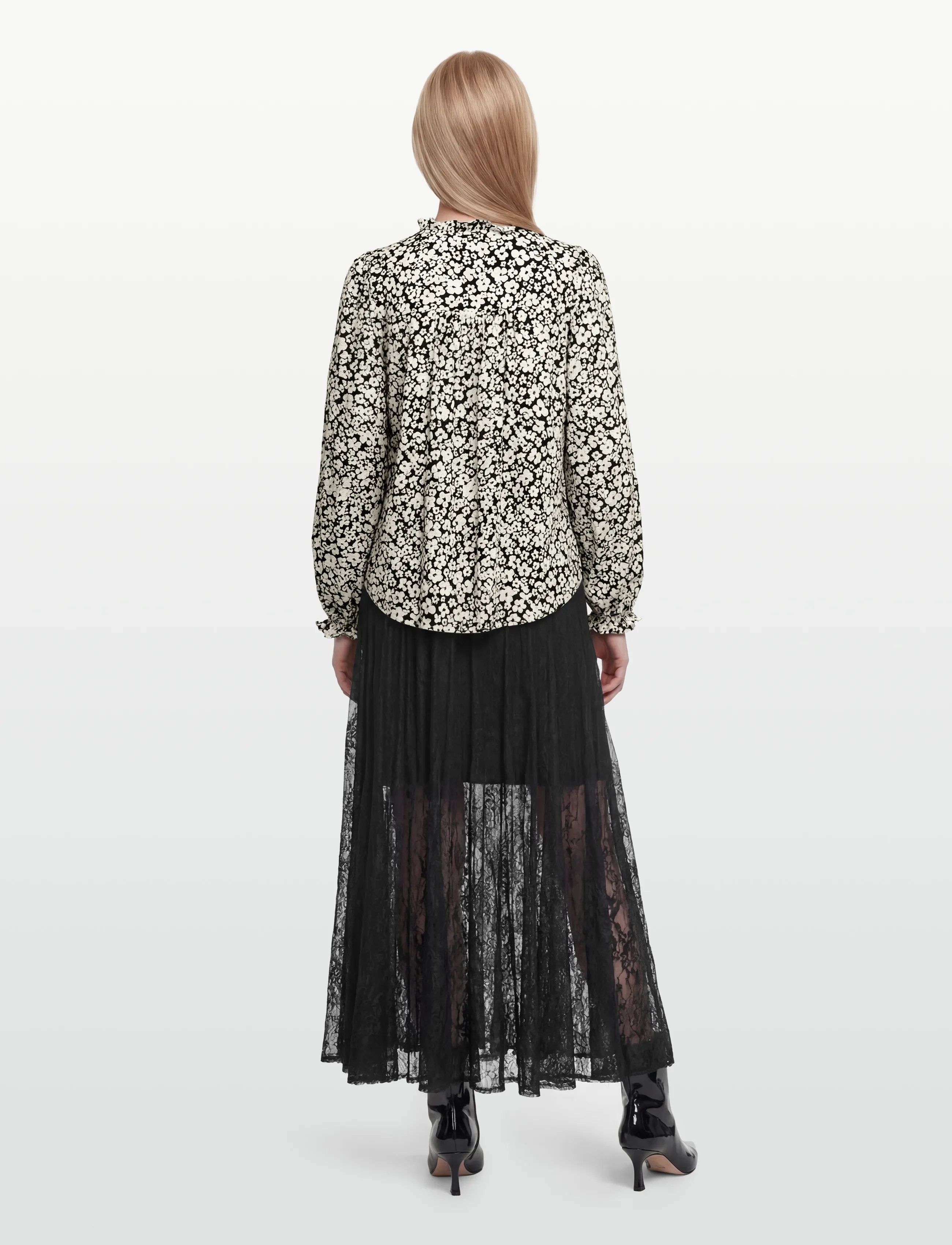 FREE/QUENT - FQADNEY-BLOUSE - long sleeved blouses - navy blazer w. moonbeam - 4