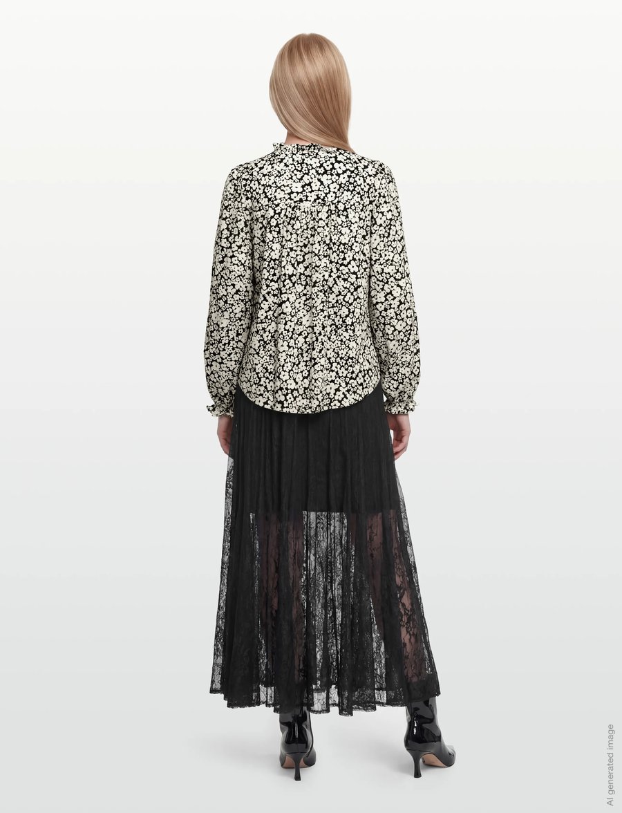 FREE/QUENT - FQADNEY-BLOUSE - long sleeved blouses - navy blazer w. moonbeam - 4