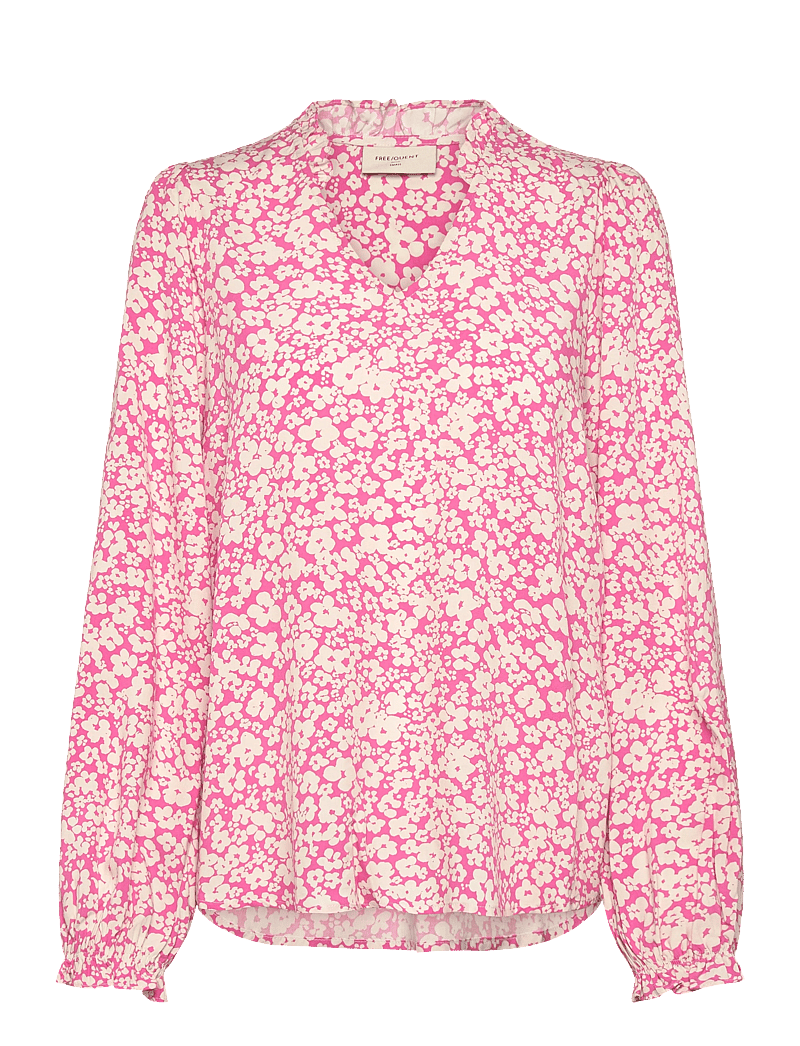 FREE/QUENT - FQADNEY-BLOUSE - langärmlige blusen - wild orchid w. moonbeam - 1