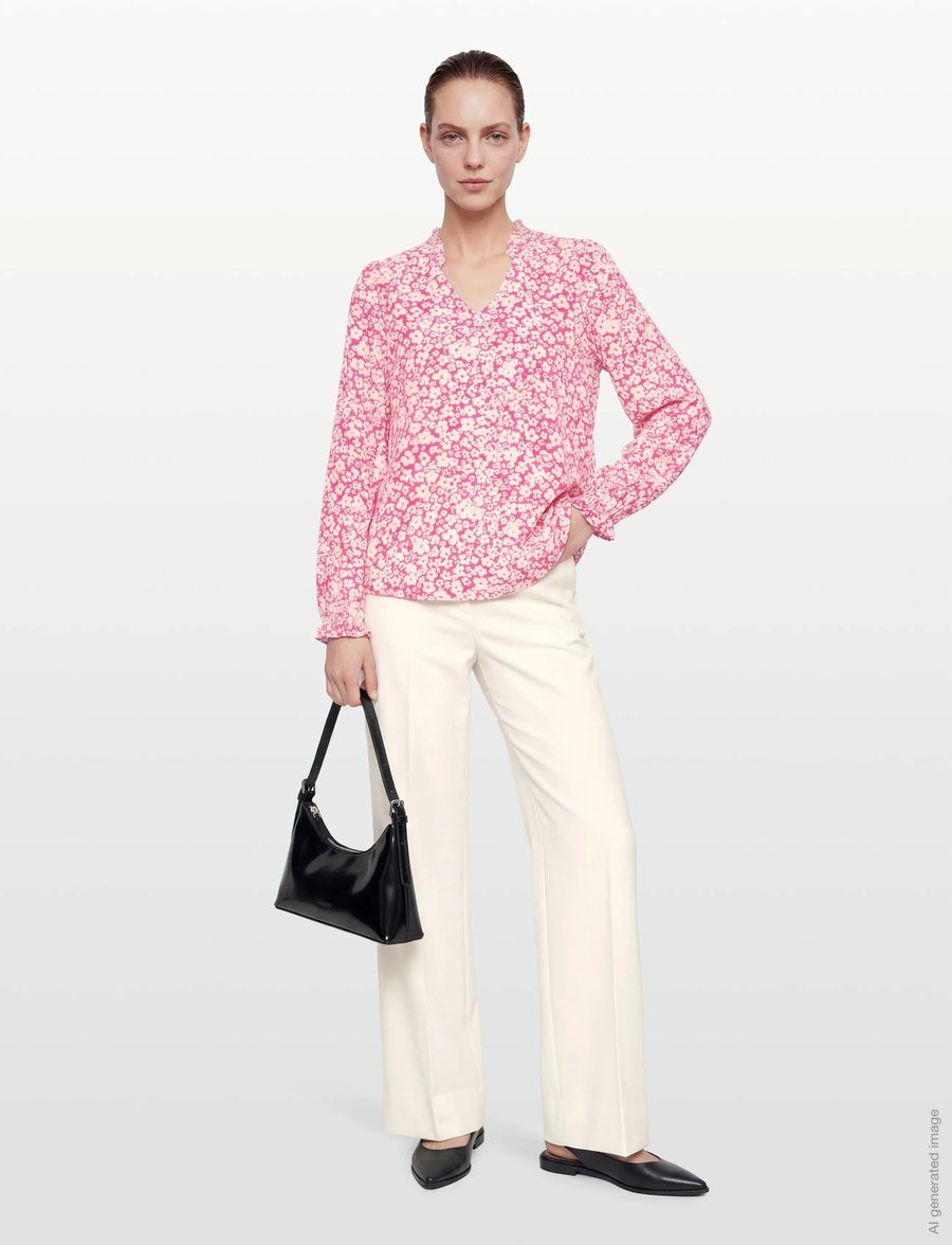 FREE/QUENT - FQADNEY-BLOUSE - langärmelige blusen - wild orchid w. moonbeam - 0