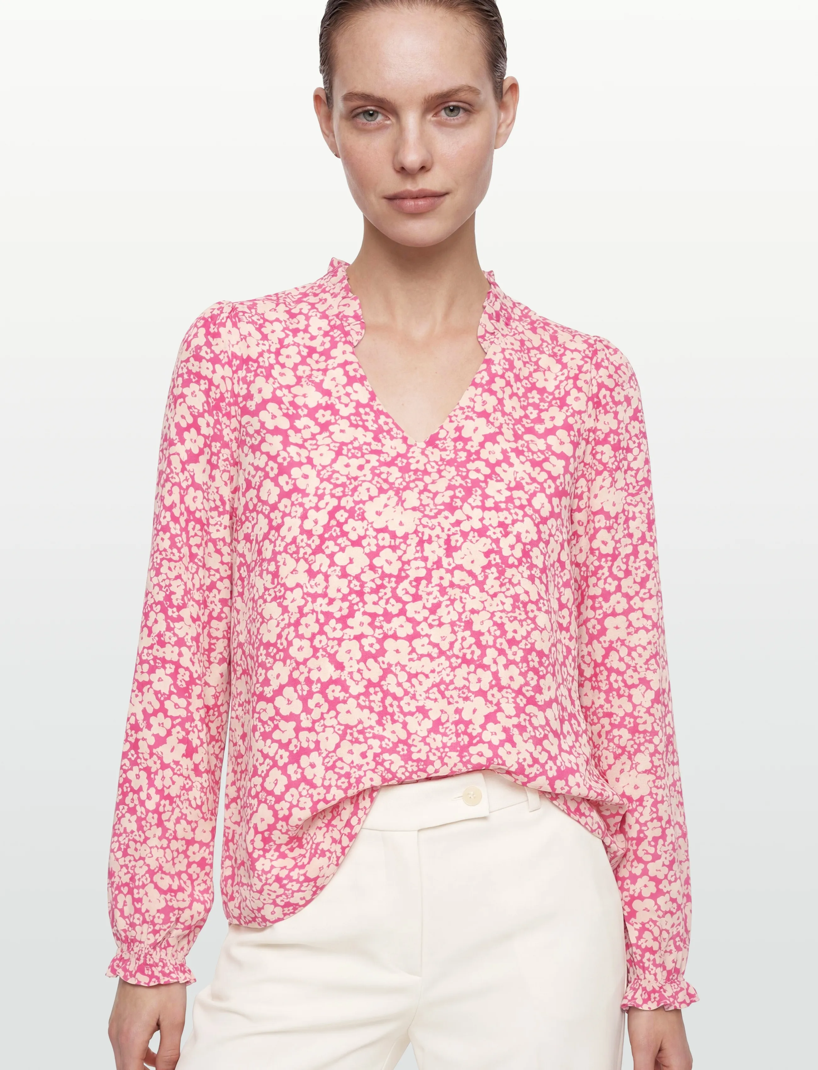 FREE/QUENT - FQADNEY-BLOUSE - langärmelige blusen - wild orchid w. moonbeam - 3