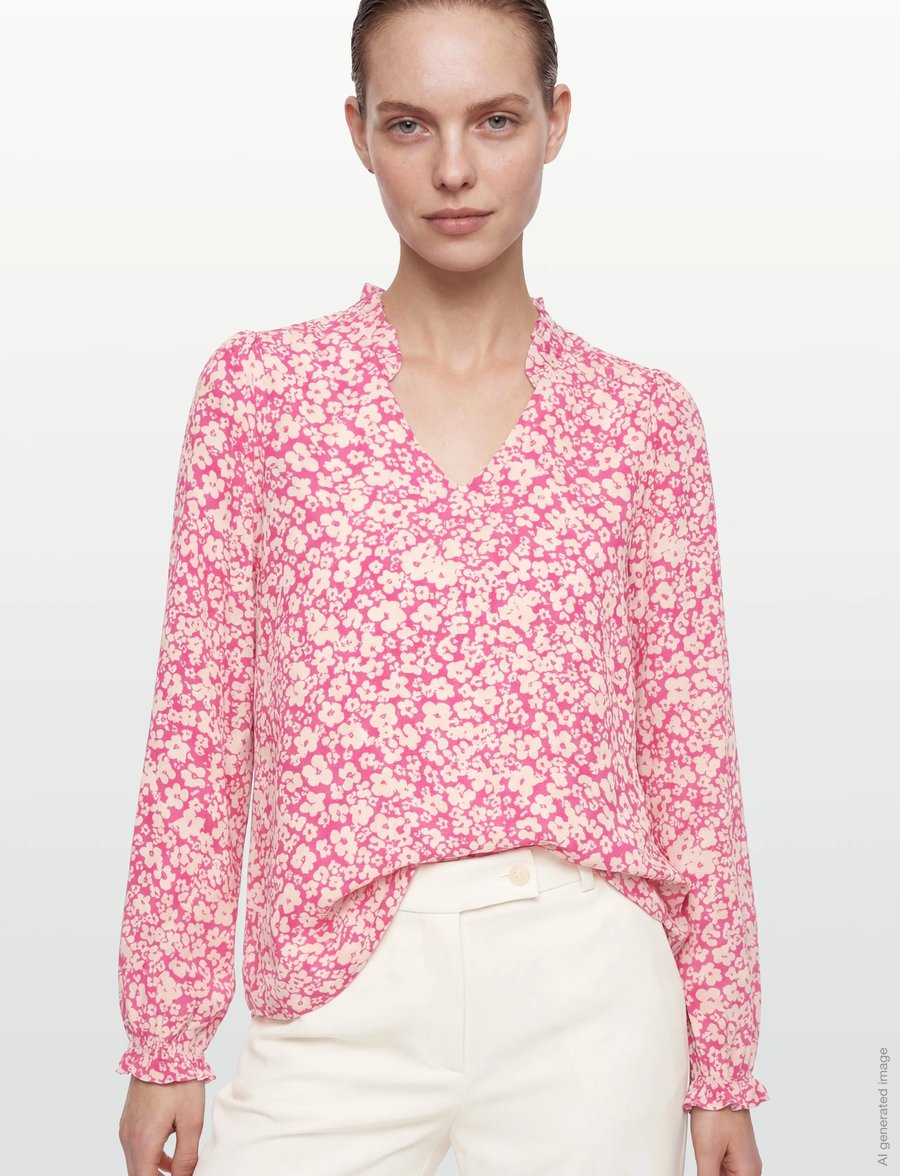 FREE/QUENT - FQADNEY-BLOUSE - langärmelige blusen - wild orchid w. moonbeam - 3