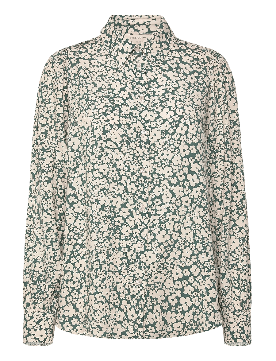 FREE/QUENT - FQADNEY-SHIRT - langærmede bluser - dark forest w. moonbeam - 1