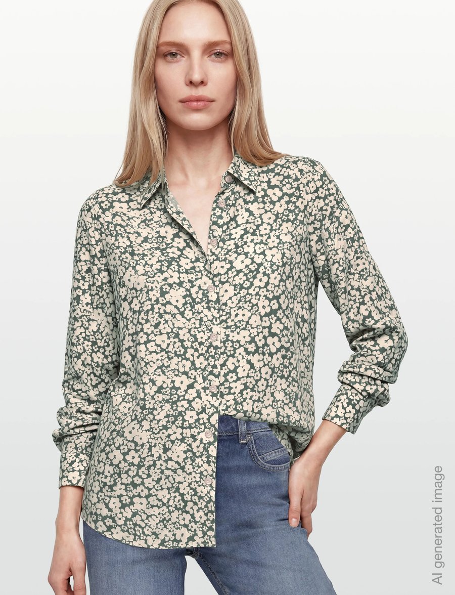 FREE/QUENT - FQADNEY-SHIRT - langærmede bluser - dark forest w. moonbeam - 3