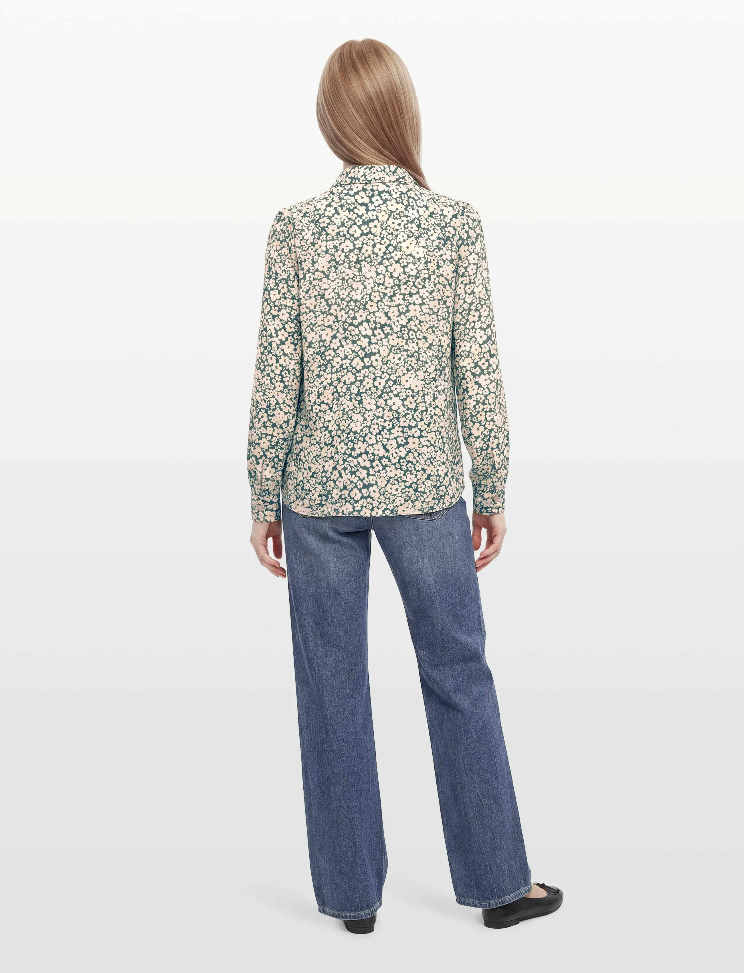FREE/QUENT - FQADNEY-SHIRT - long sleeved blouses - dark forest w. moonbeam - 4